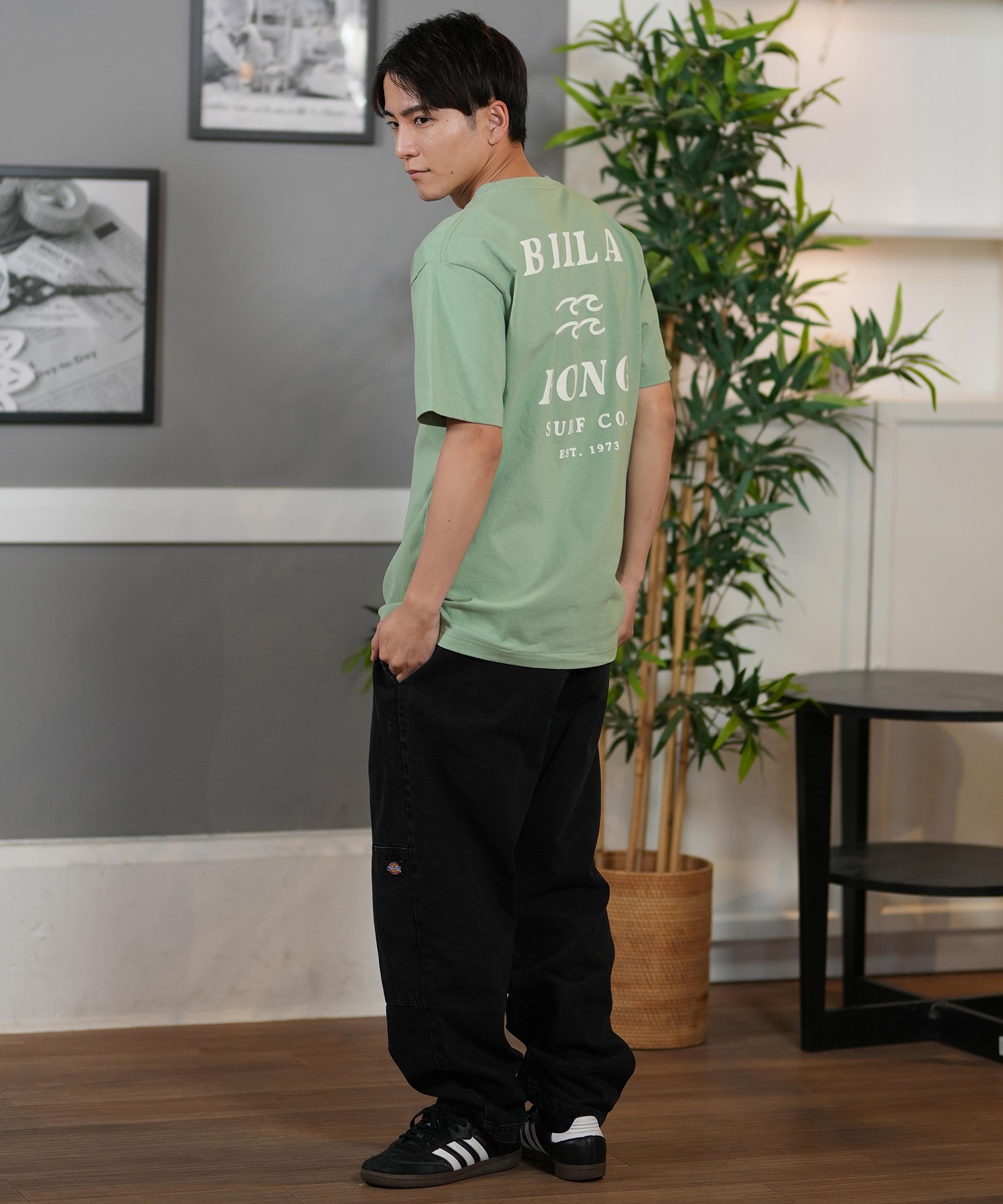 BILLABONG ビラボン 半袖 Tシャツ メンズ バックプリント レギュラーフィット ONE TIME BF011-203(WTB-S)