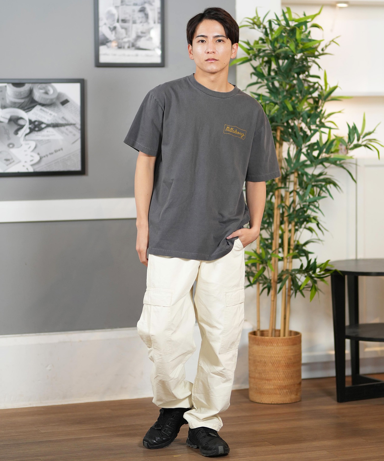BILLABONG ビラボン 半袖 Tシャツ メンズ バックプリント オーバーサイズ SIGN BF011-209(WAA-M)