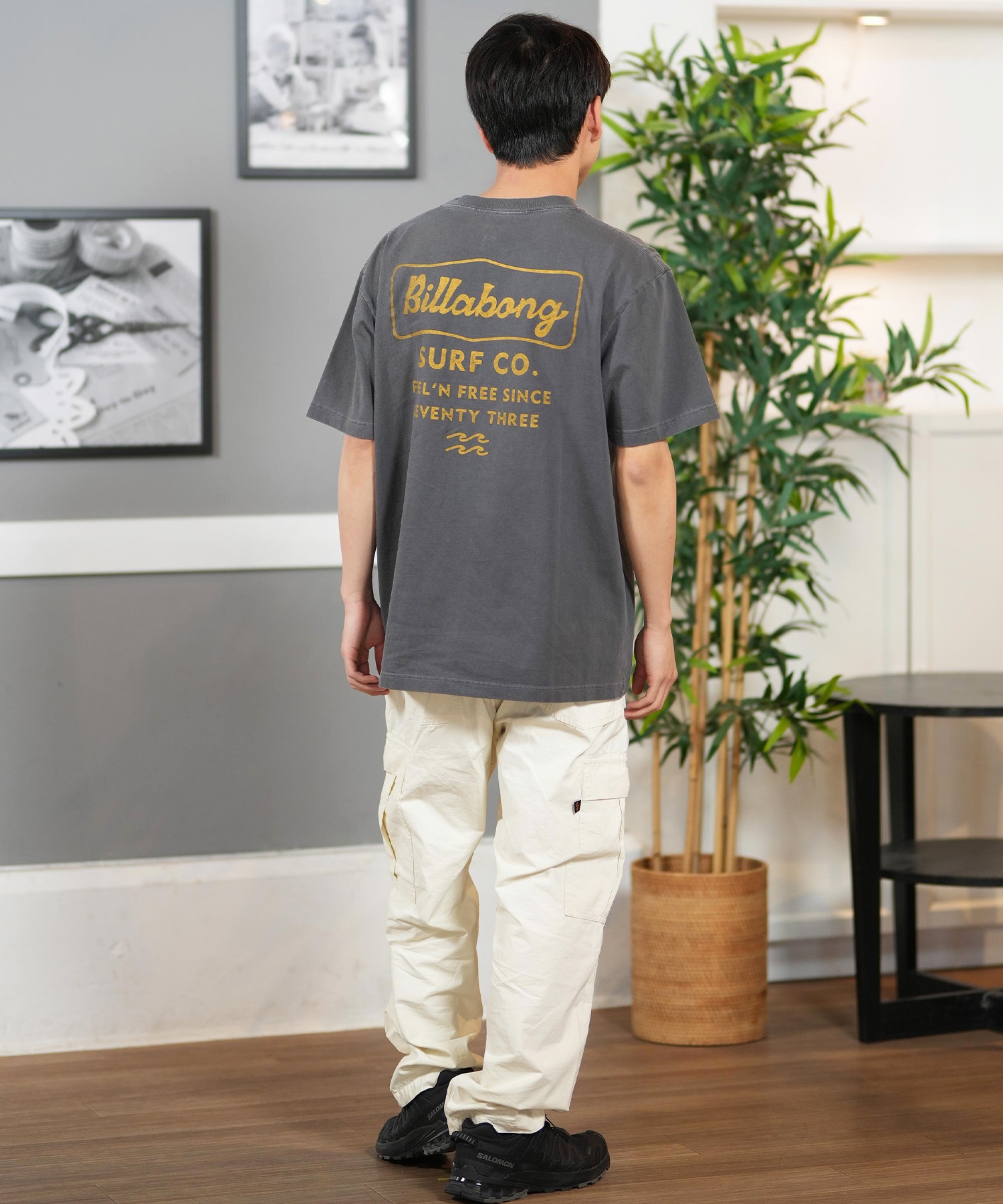 BILLABONG ビラボン 半袖 Tシャツ メンズ バックプリント オーバーサイズ SIGN BF011-209(WAA-M)