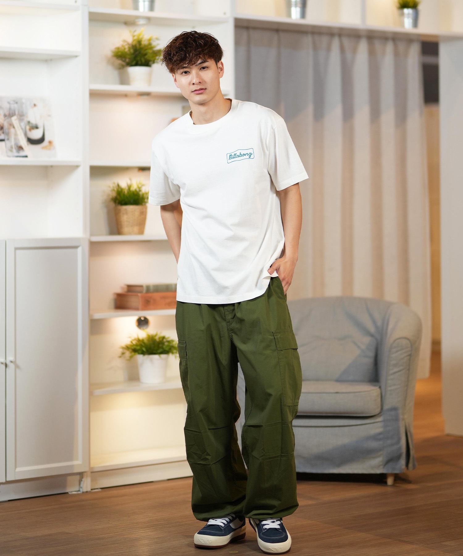 BILLABONG ビラボン 半袖 Tシャツ メンズ バックプリント オーバーサイズ SIGN BF011-209(WAA-M)