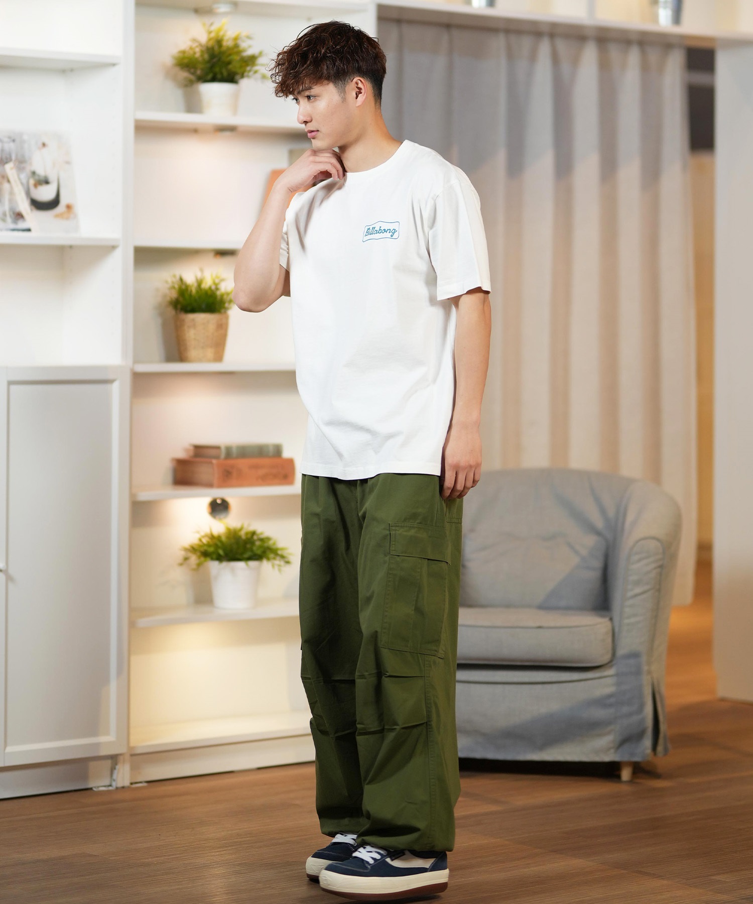 BILLABONG ビラボン 半袖 Tシャツ メンズ バックプリント オーバーサイズ SIGN BF011-209(WAA-M)