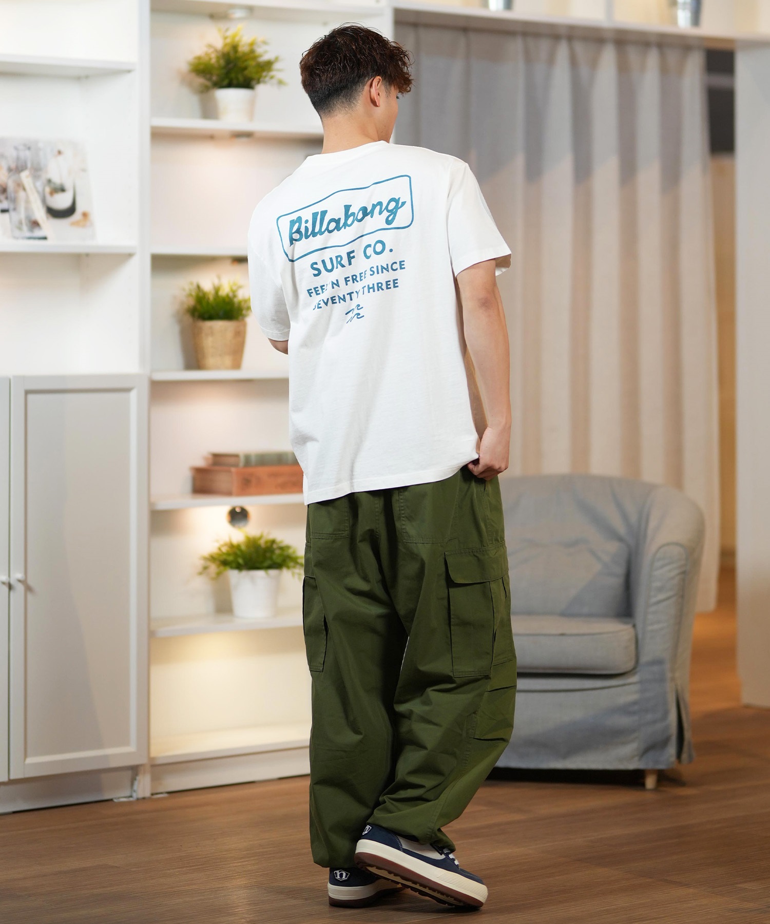 BILLABONG ビラボン 半袖 Tシャツ メンズ バックプリント オーバーサイズ SIGN BF011-209(WAA-M)