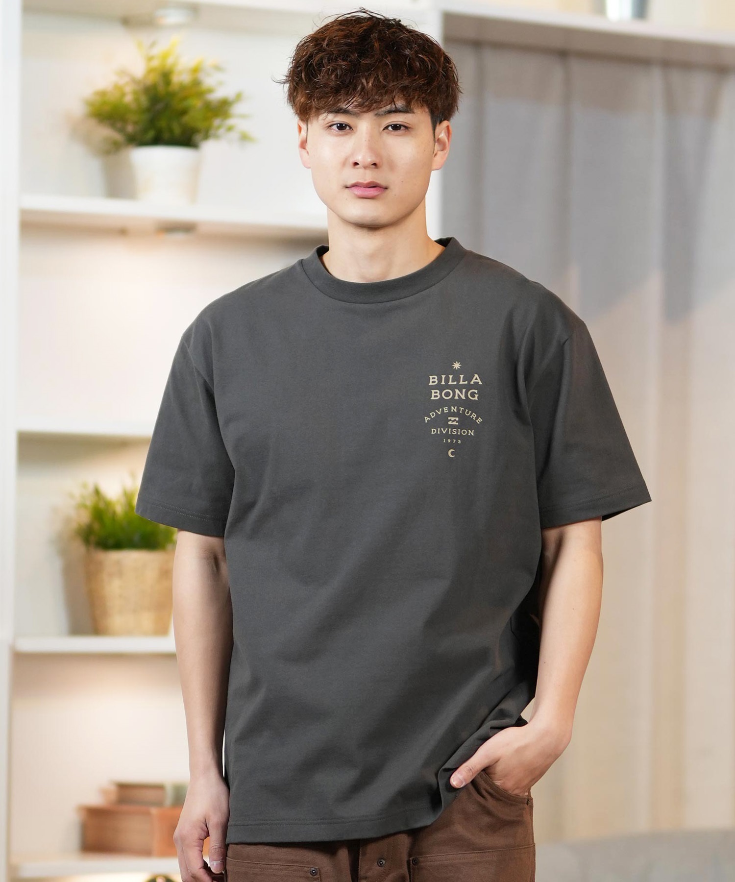 BILLABONG ビラボン 半袖 Tシャツ メンズ バックプリント ストレッチ オーバーサイズ SAHARA BF011-217(WHT-M)