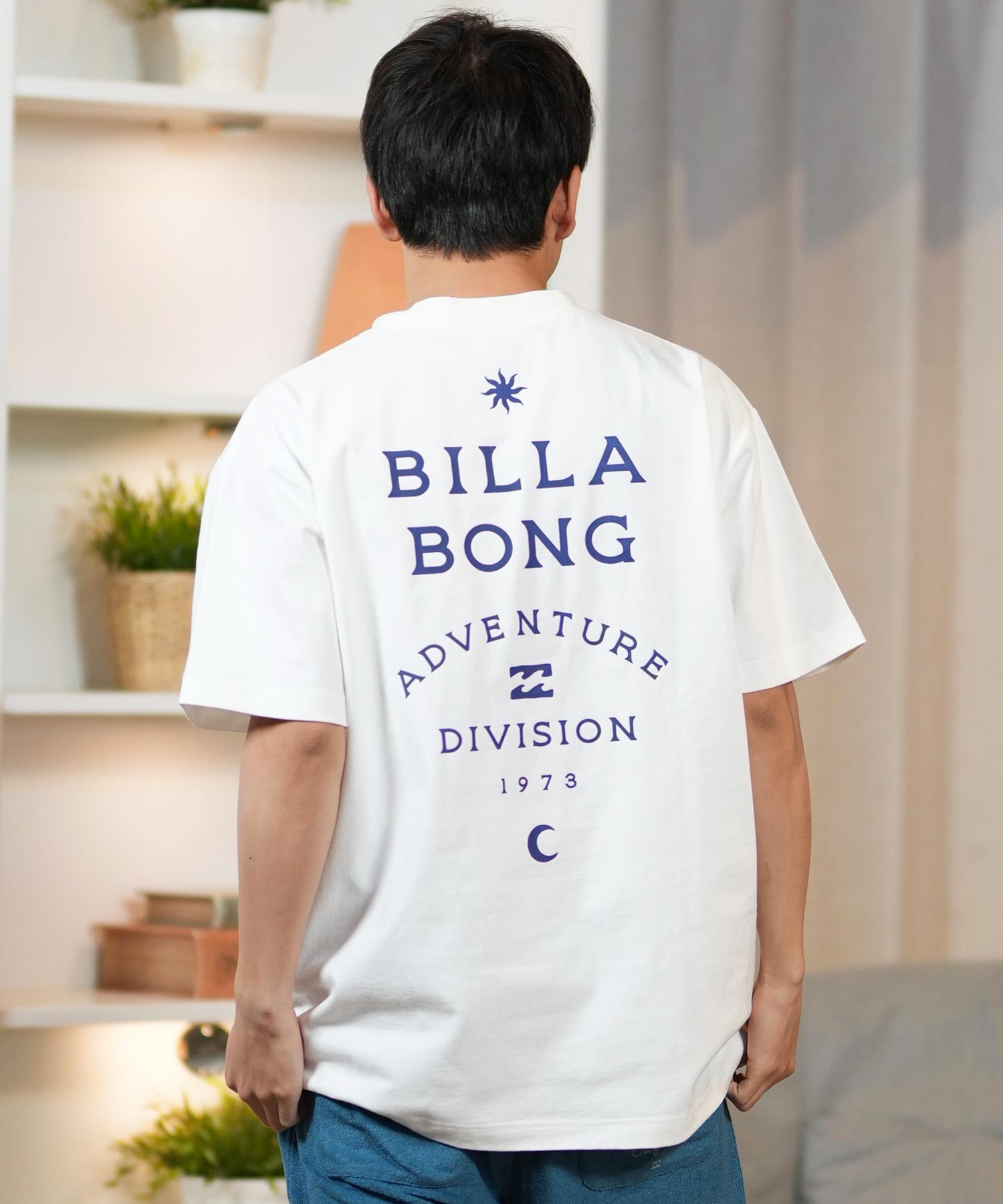 BILLABONG ビラボン 半袖 Tシャツ メンズ バックプリント ストレッチ オーバーサイズ SAHARA BF011-217(WHT-M)