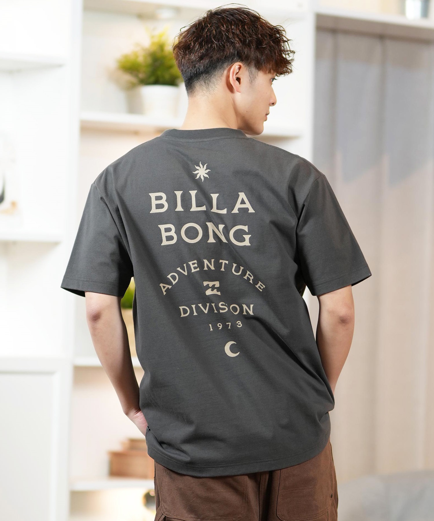 BILLABONG ビラボン 半袖 Tシャツ メンズ バックプリント ストレッチ オーバーサイズ SAHARA BF011-217(WHT-M)