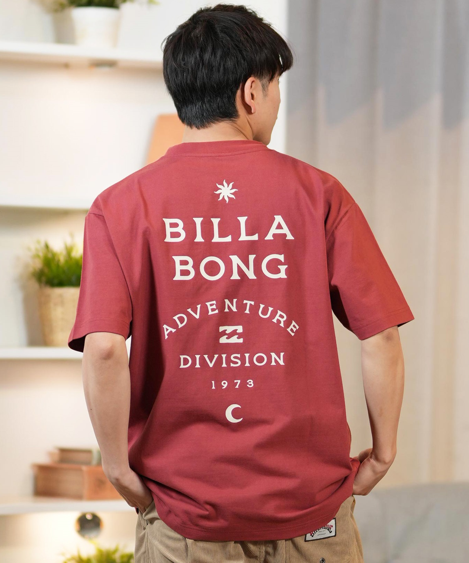 BILLABONG ビラボン 半袖 Tシャツ メンズ バックプリント ストレッチ オーバーサイズ SAHARA BF011-217(WHT-M)