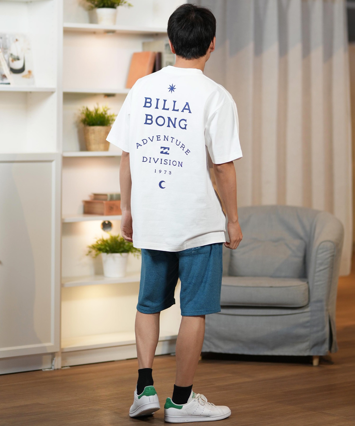 BILLABONG ビラボン 半袖 Tシャツ メンズ バックプリント ストレッチ オーバーサイズ SAHARA BF011-217(WHT-M)