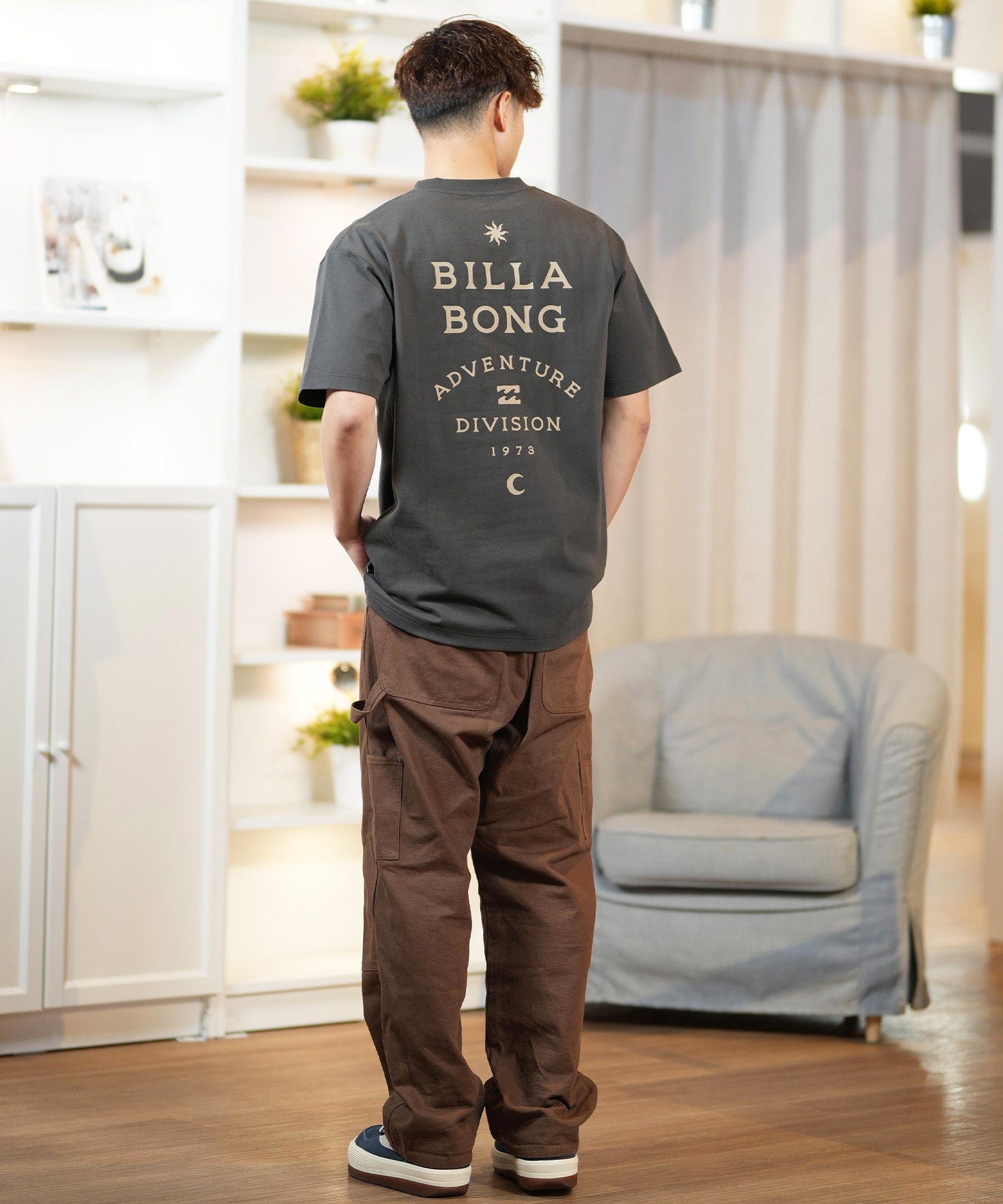 BILLABONG ビラボン 半袖 Tシャツ メンズ バックプリント ストレッチ オーバーサイズ SAHARA BF011-217(WHT-M)