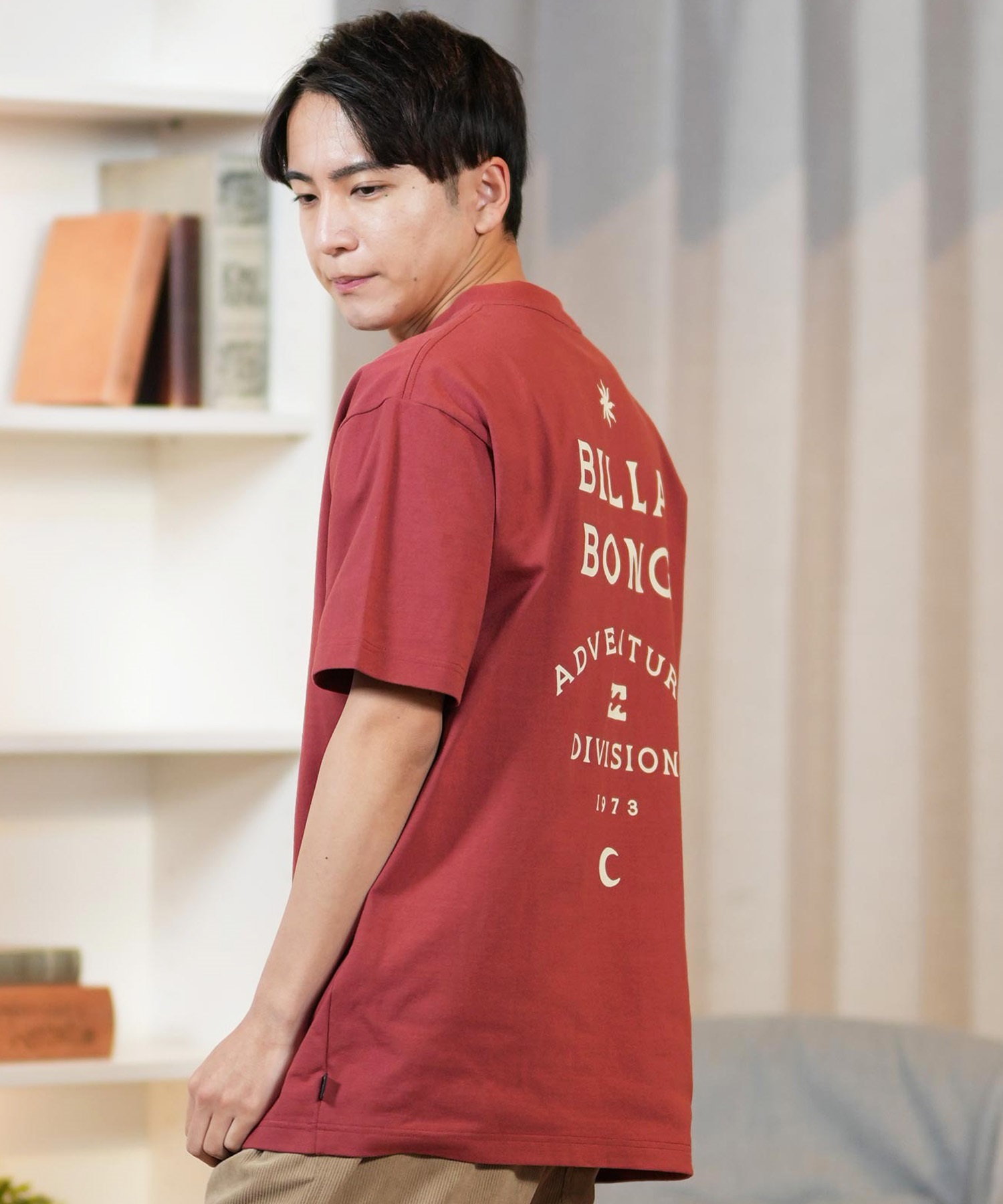 BILLABONG ビラボン 半袖 Tシャツ メンズ バックプリント ストレッチ オーバーサイズ SAHARA BF011-217(WHT-M)
