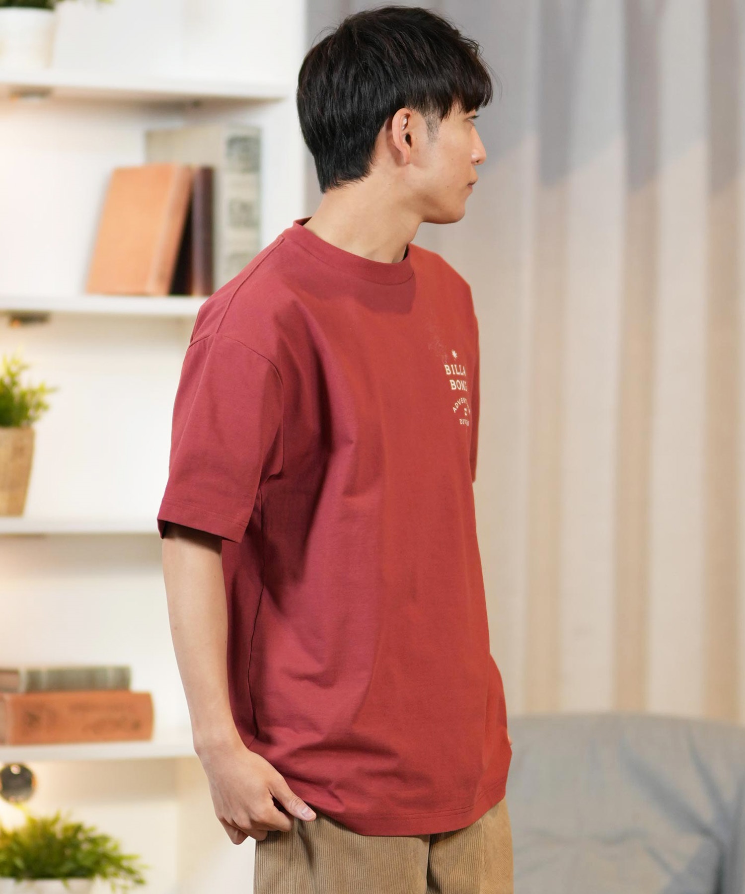 BILLABONG ビラボン 半袖 Tシャツ メンズ バックプリント ストレッチ オーバーサイズ SAHARA BF011-217(WHT-M)