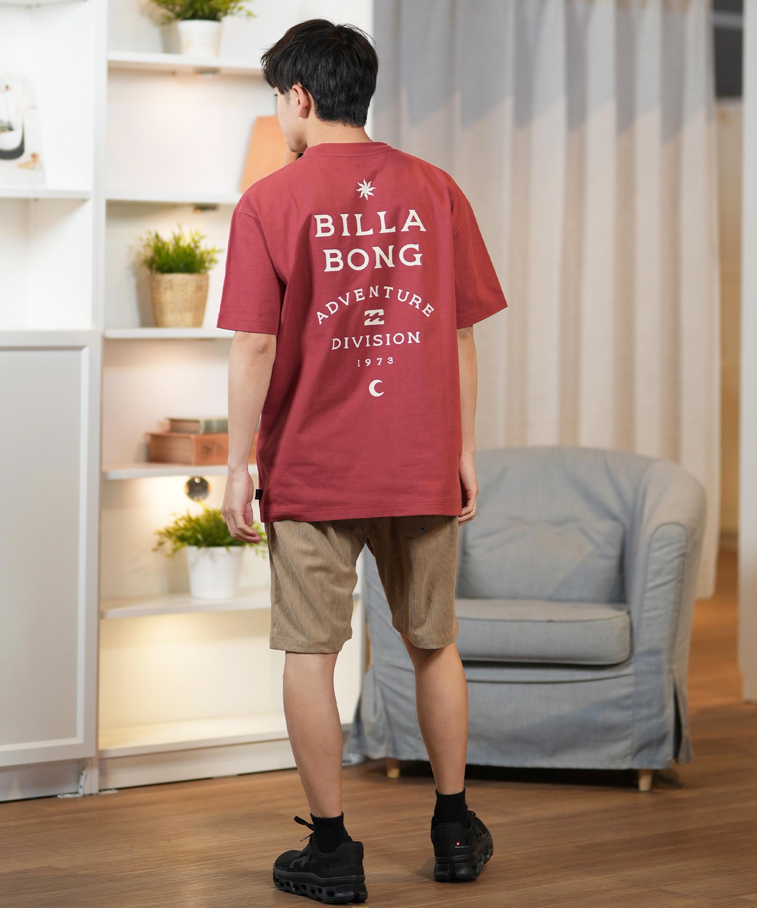 BILLABONG ビラボン 半袖 Tシャツ メンズ バックプリント ストレッチ オーバーサイズ SAHARA BF011-217(WHT-M)