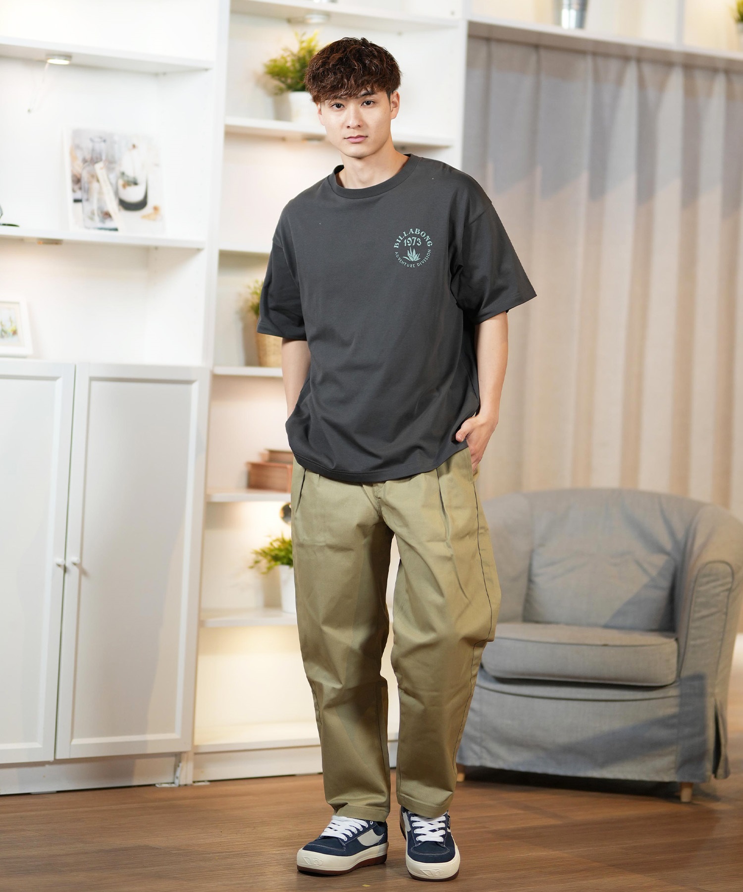 BILLABONG ビラボン 半袖 Tシャツ メンズ バックプリント UVカット