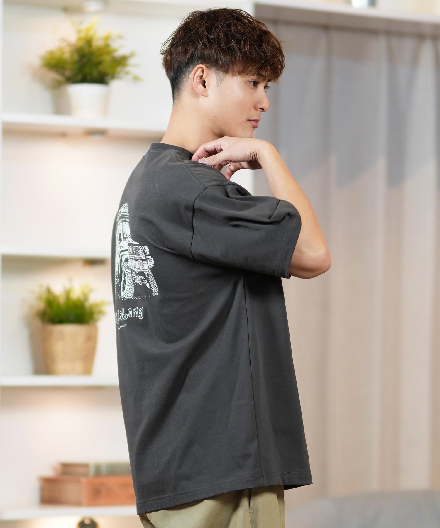 BILLABONG ビラボン 半袖 Tシャツ メンズ バックプリント UVカット