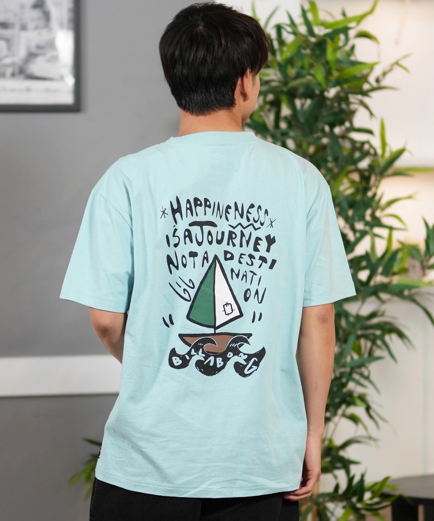 ネットで注文 BILLABONG ZACK バックプリント メンズ Tシャツ 半袖 ビラボン 青年漫画