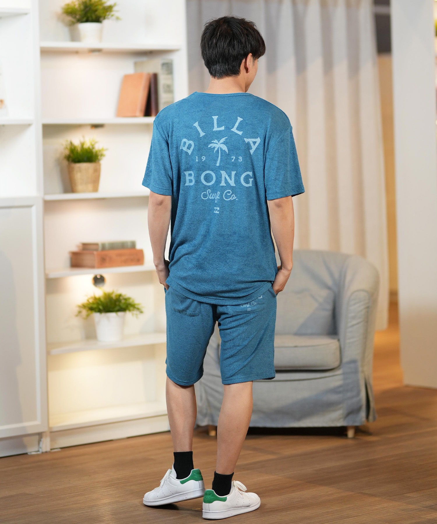 BILLABONG ビラボン 半袖 Tシャツ メンズ バックプリント パイル生地