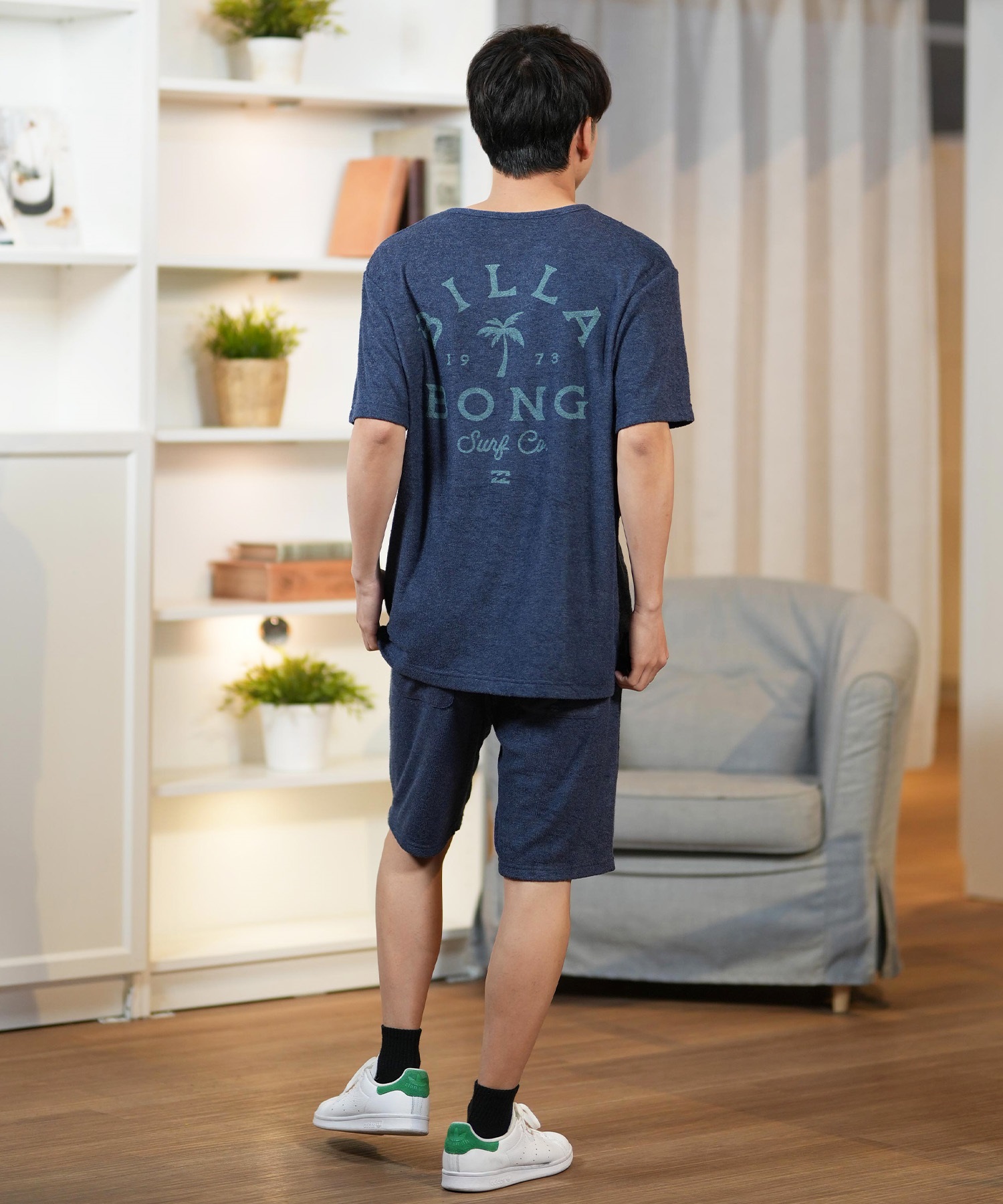 BILLABONG ビラボン 半袖 Tシャツ メンズ バックプリント パイル生地