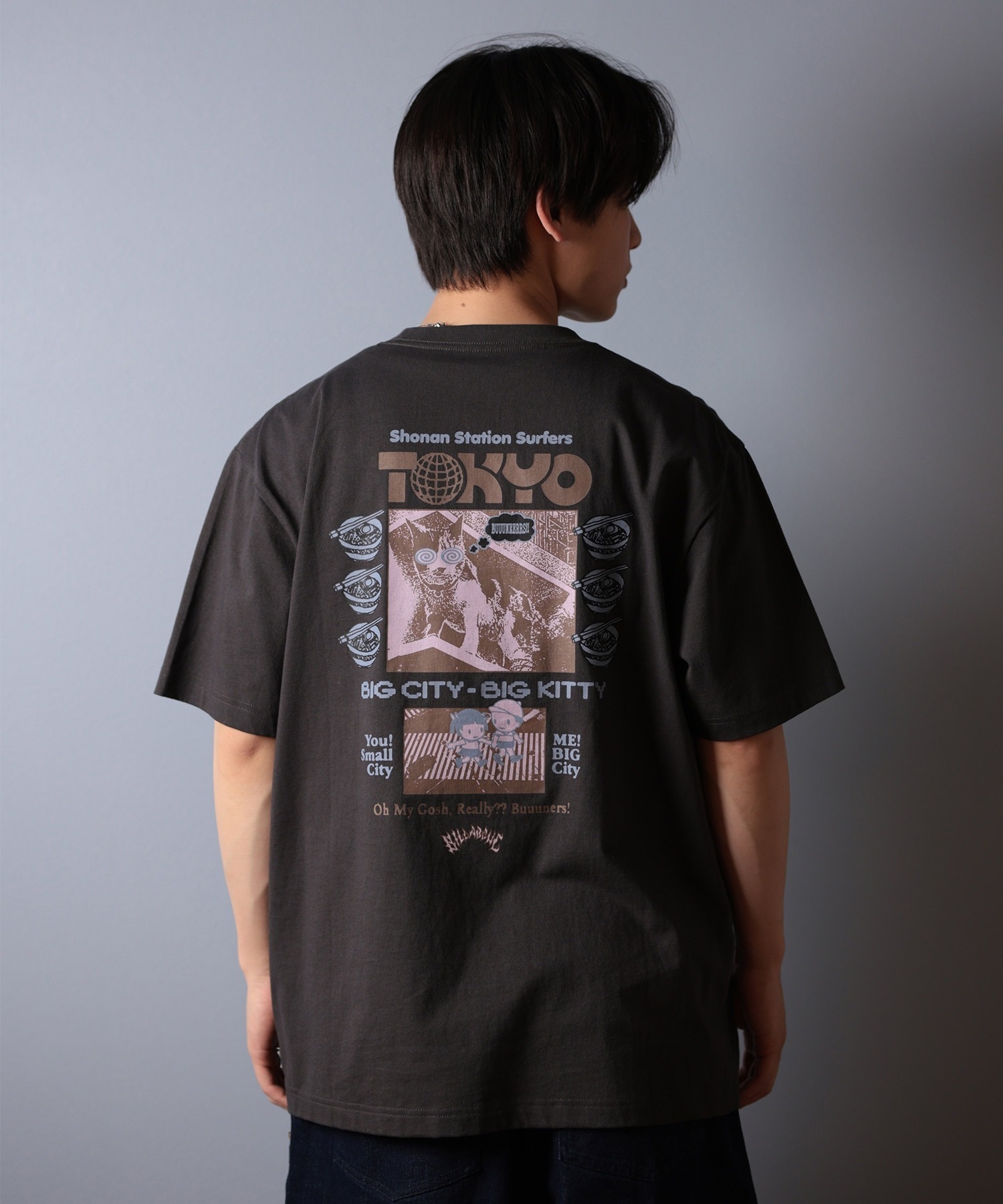 BILLABONG ビラボン 半袖 Tシャツ メンズ バックプリント TOKYO 東京