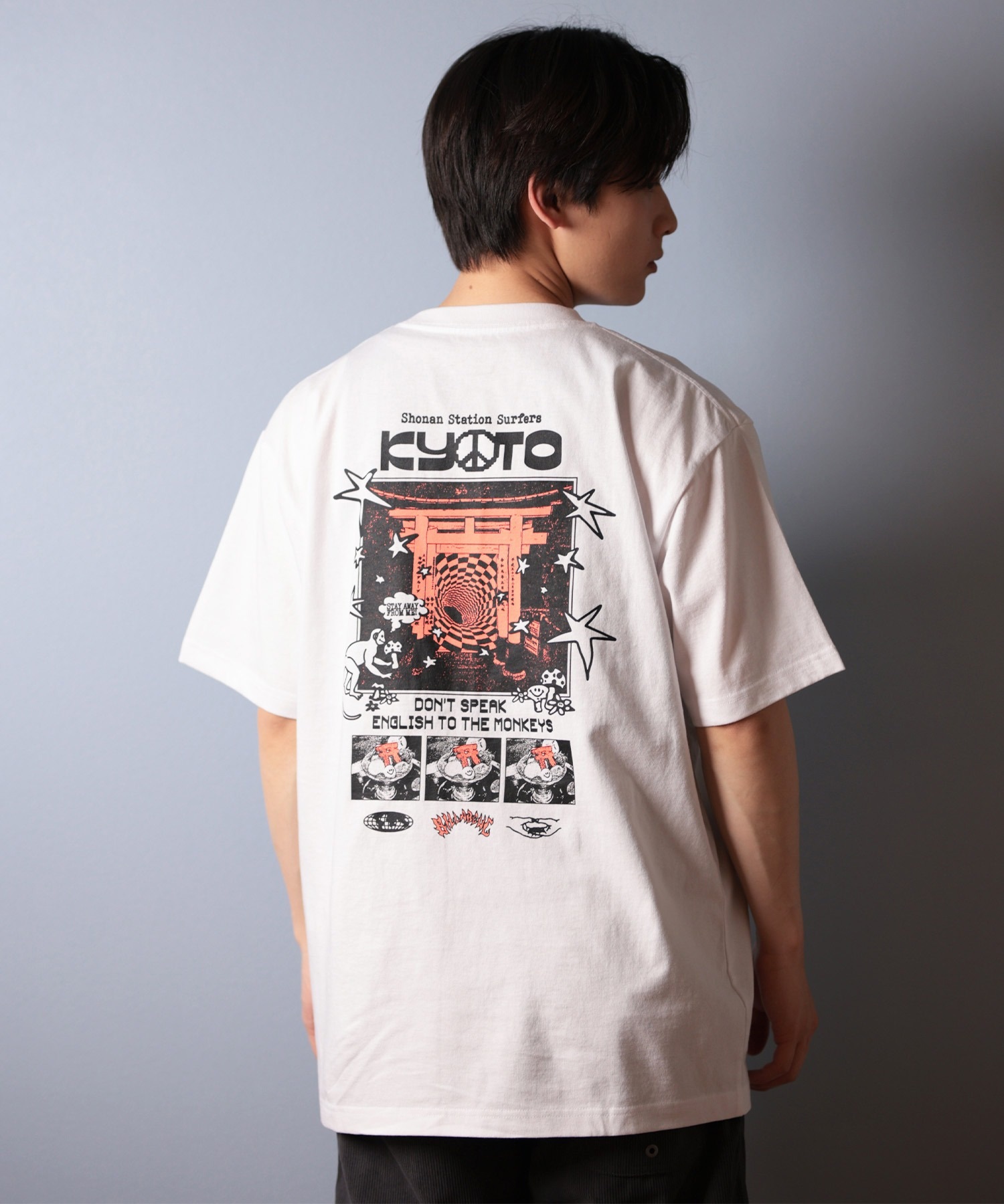 BILLABONG ビラボン 半袖 Tシャツ メンズ バックプリント 京都 KYOTO T