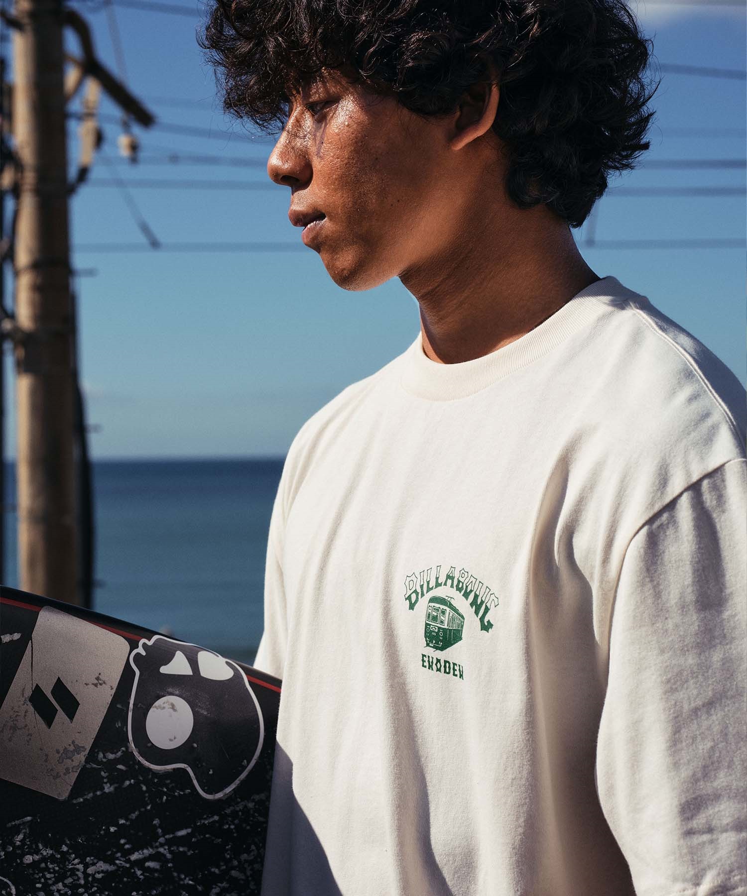 BILLABONG ビラボン 半袖 Tシャツ メンズ 江ノ電×BILLABONG ENODEN COAST LINE Tシャツ BF012-212(BLU-M)