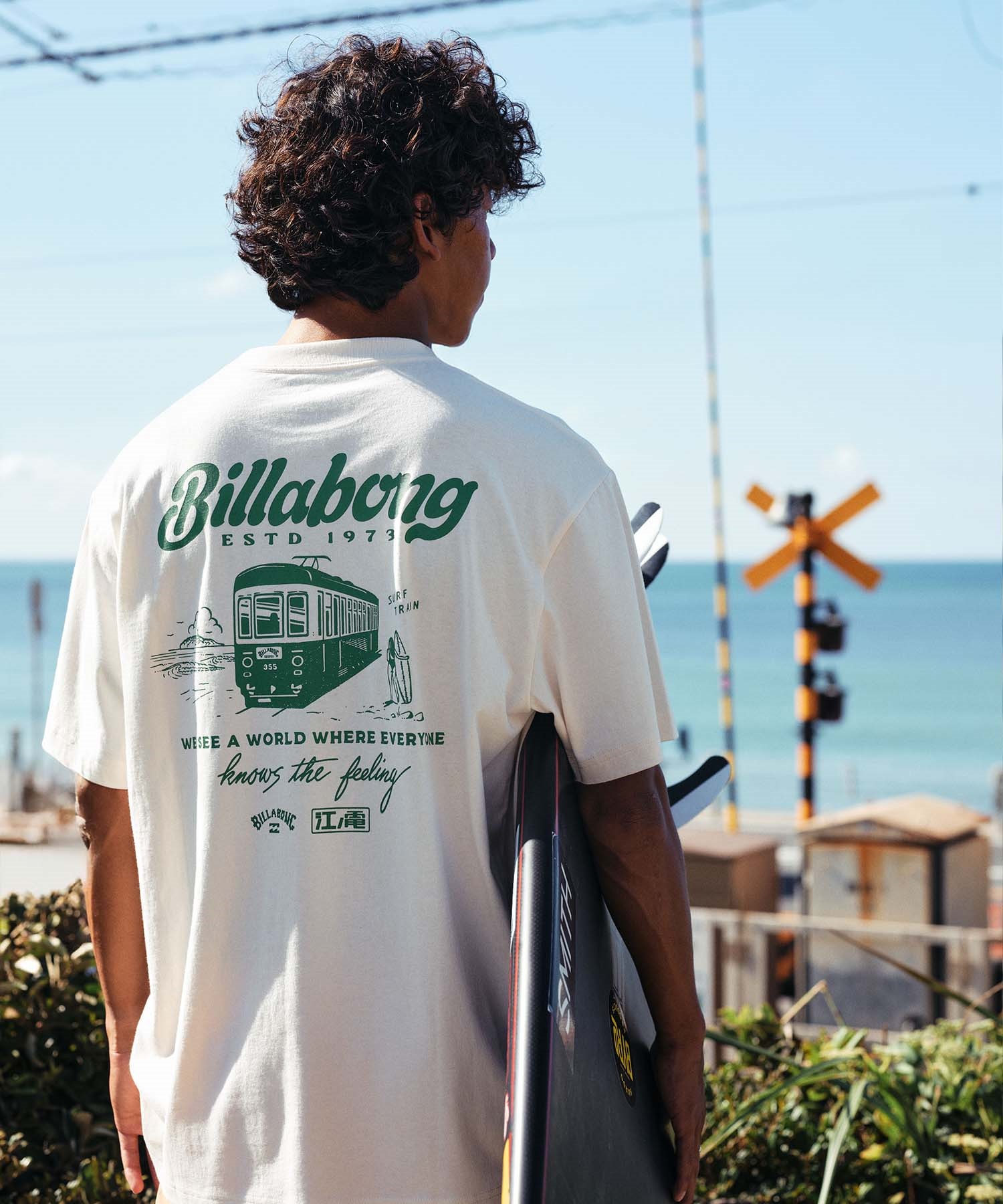 BILLABONG ビラボン 半袖 Tシャツ メンズ 江ノ電×BILLABONG ENODEN COAST LINE Tシャツ BF012-212(BLU-M)