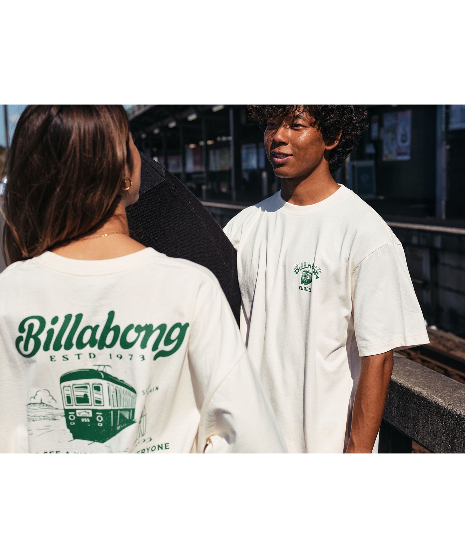 BILLABONG ビラボン 半袖 Tシャツ メンズ 江ノ電×BILLABONG ENODEN COAST LINE Tシャツ BF012-212(BLU-M)