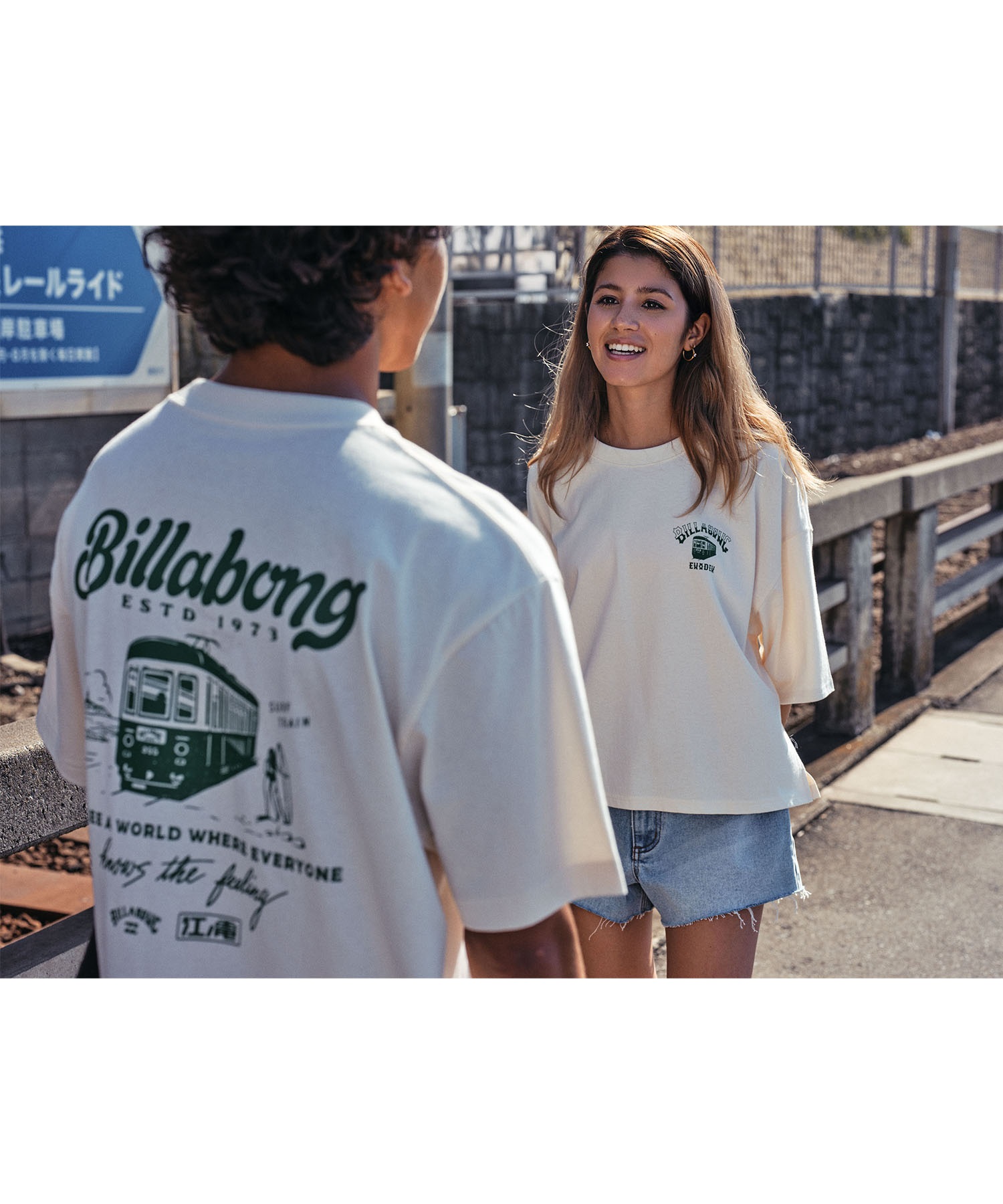 BILLABONG ビラボン 半袖 Tシャツ メンズ 江ノ電×BILLABONG ENODEN COAST LINE Tシャツ BF012-212(BLU-M)