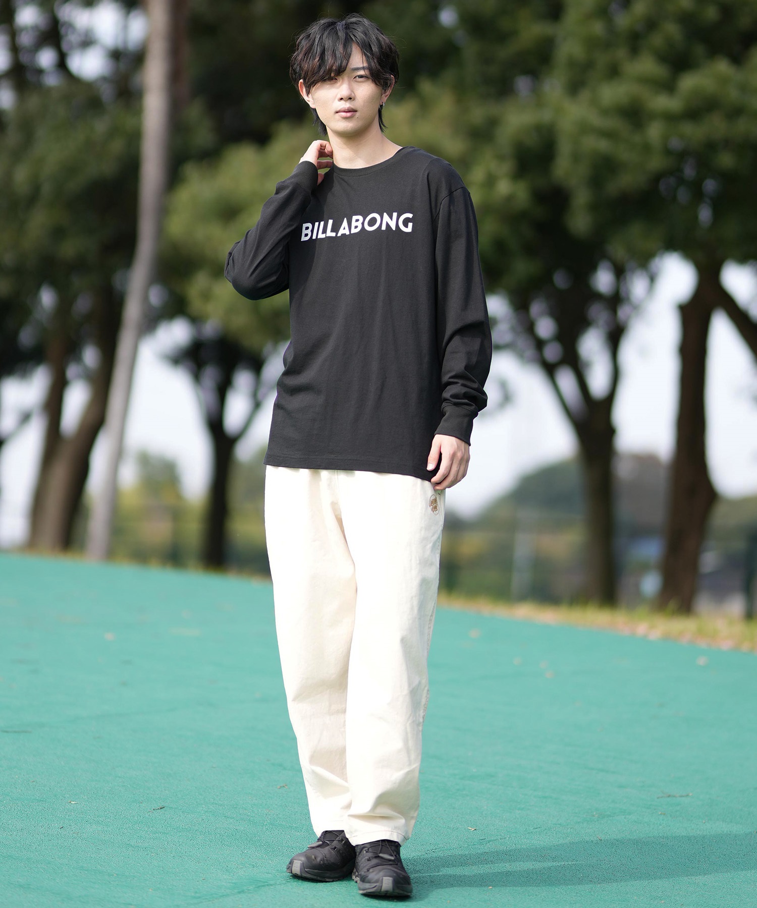 BILLABONG ビラボン 長袖 Tシャツ メンズ ロンT ロゴ フロント