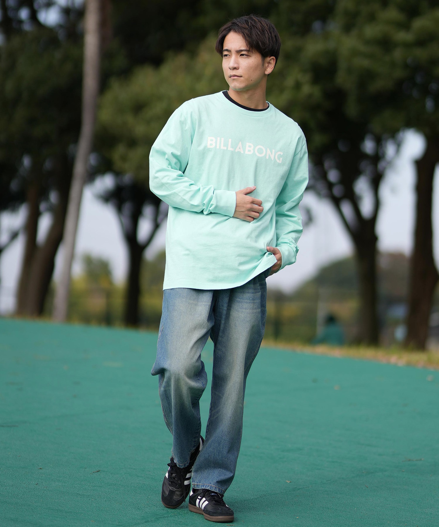 BILLABONG ビラボン 長袖 Tシャツ メンズ ロンT ロゴ フロント