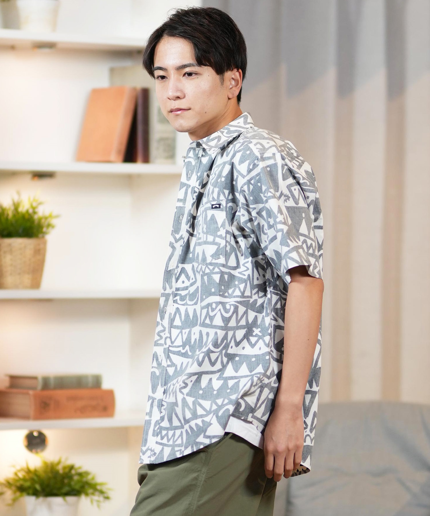 BILLABONG ビラボン 半袖シャツ メンズ 総柄 ZACK BALANG コラボ