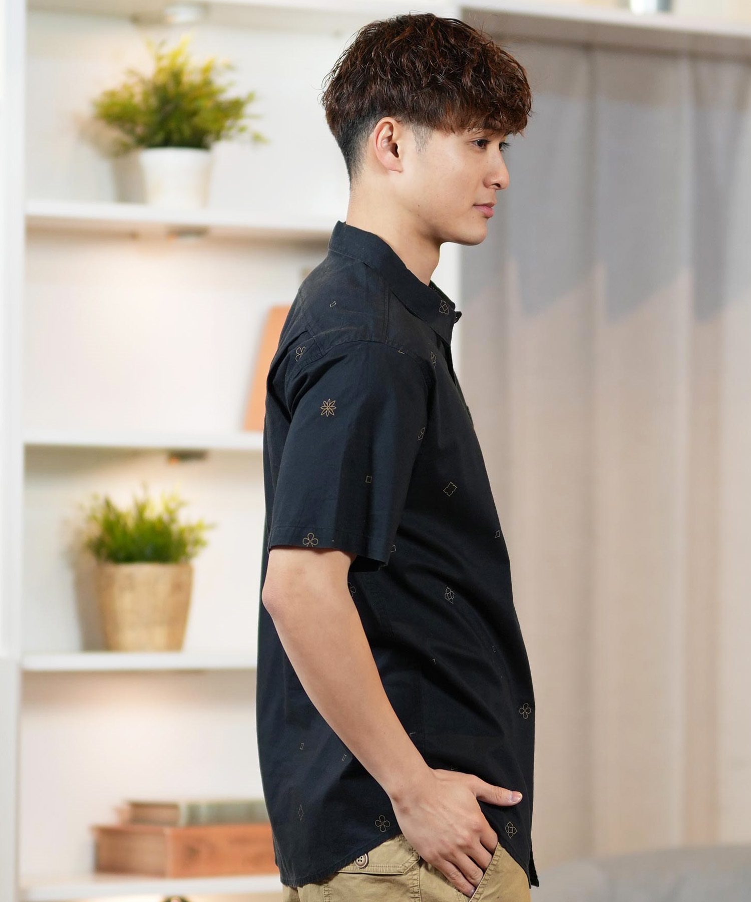 BILLABONG ビラボン 半袖シャツ メンズ 総柄 ストレッチ SUNDAYS MINI