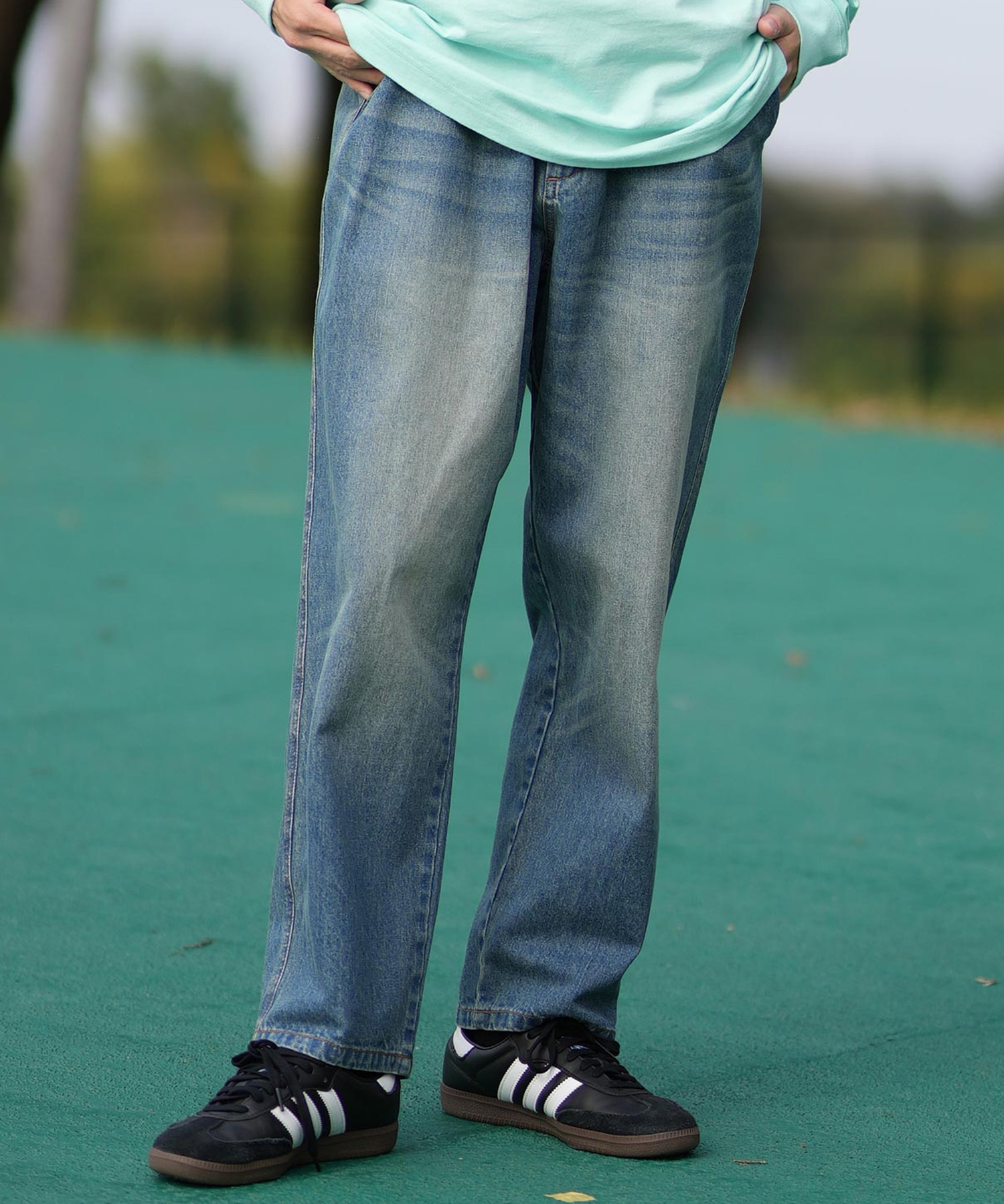 BILLABONG ビラボン ロングパンツ デニム メンズ ワイド テーパード BF011-702(BLU-M)