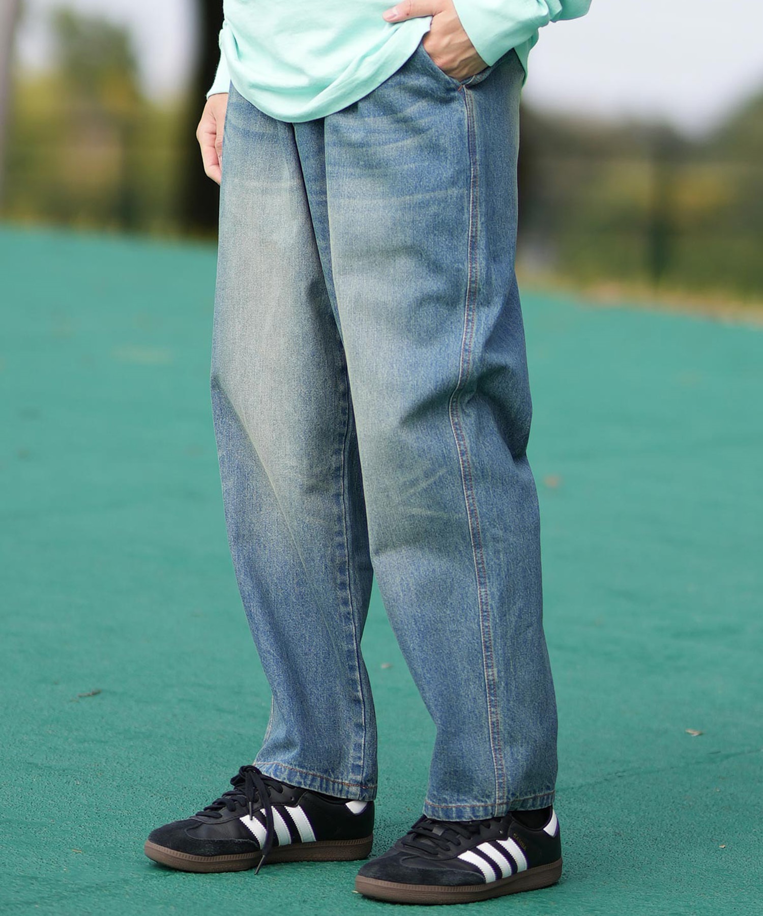 BILLABONG ビラボン ロングパンツ デニム メンズ ワイド テーパード BF011-702(BLU-M)