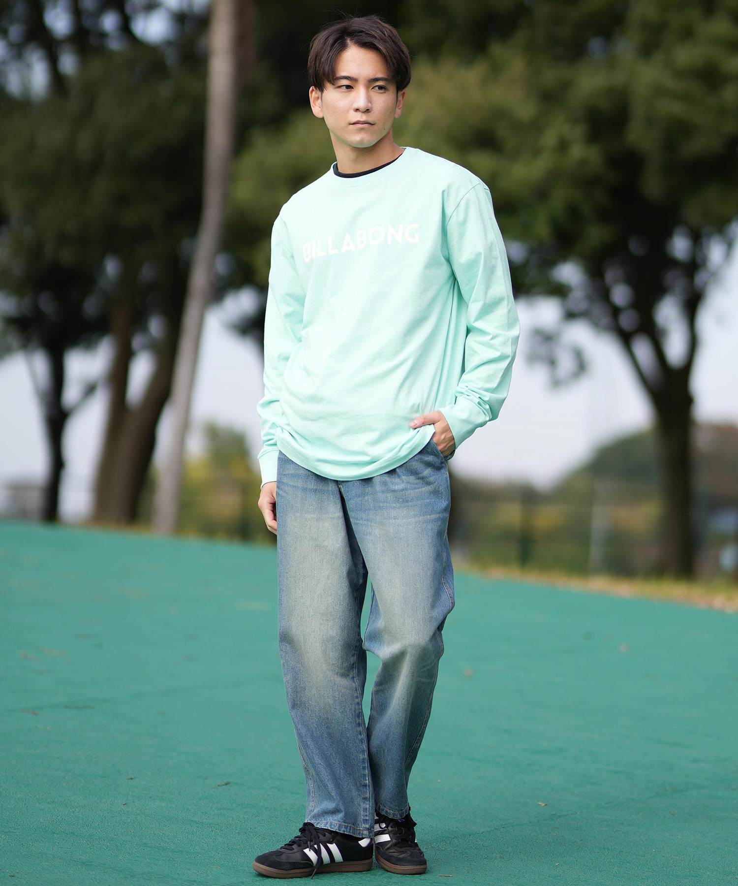 BILLABONG ビラボン ロングパンツ デニム メンズ ワイド テーパード BF011-702(BLU-M)