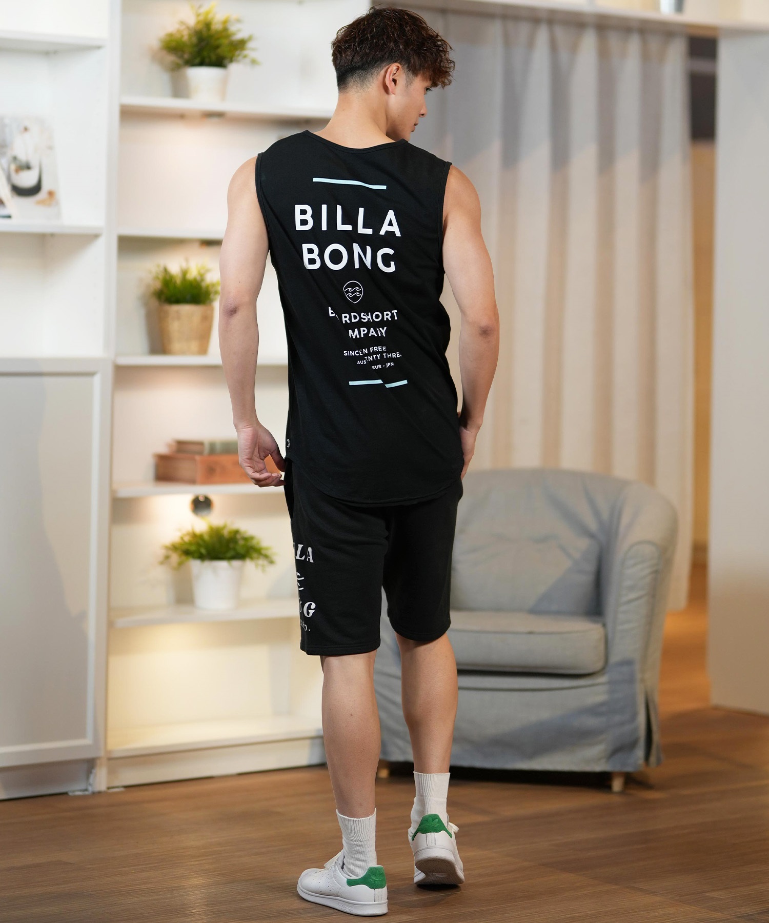 BILLABONG ビラボン ショートパンツ メンズ ハーフパンツ スウェットショーツ 20インチ LOGO SHORTS BF011-602(BLK-M)