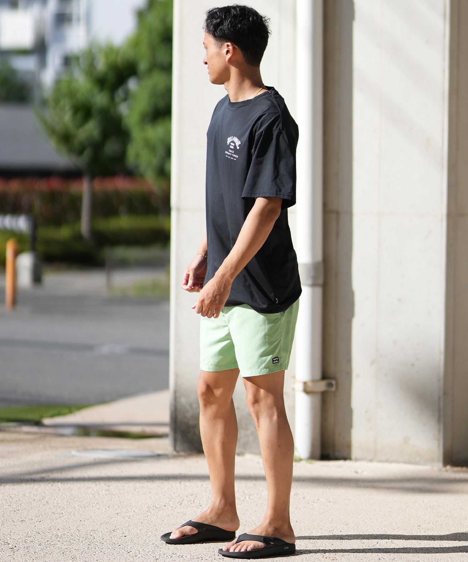 BILLABONG ビラボン ラッシュガード 半袖 メンズ Tシャツ バックプリント 水陸両用 UVカット SURF FLEX TEE BF011-858(WHT-M)