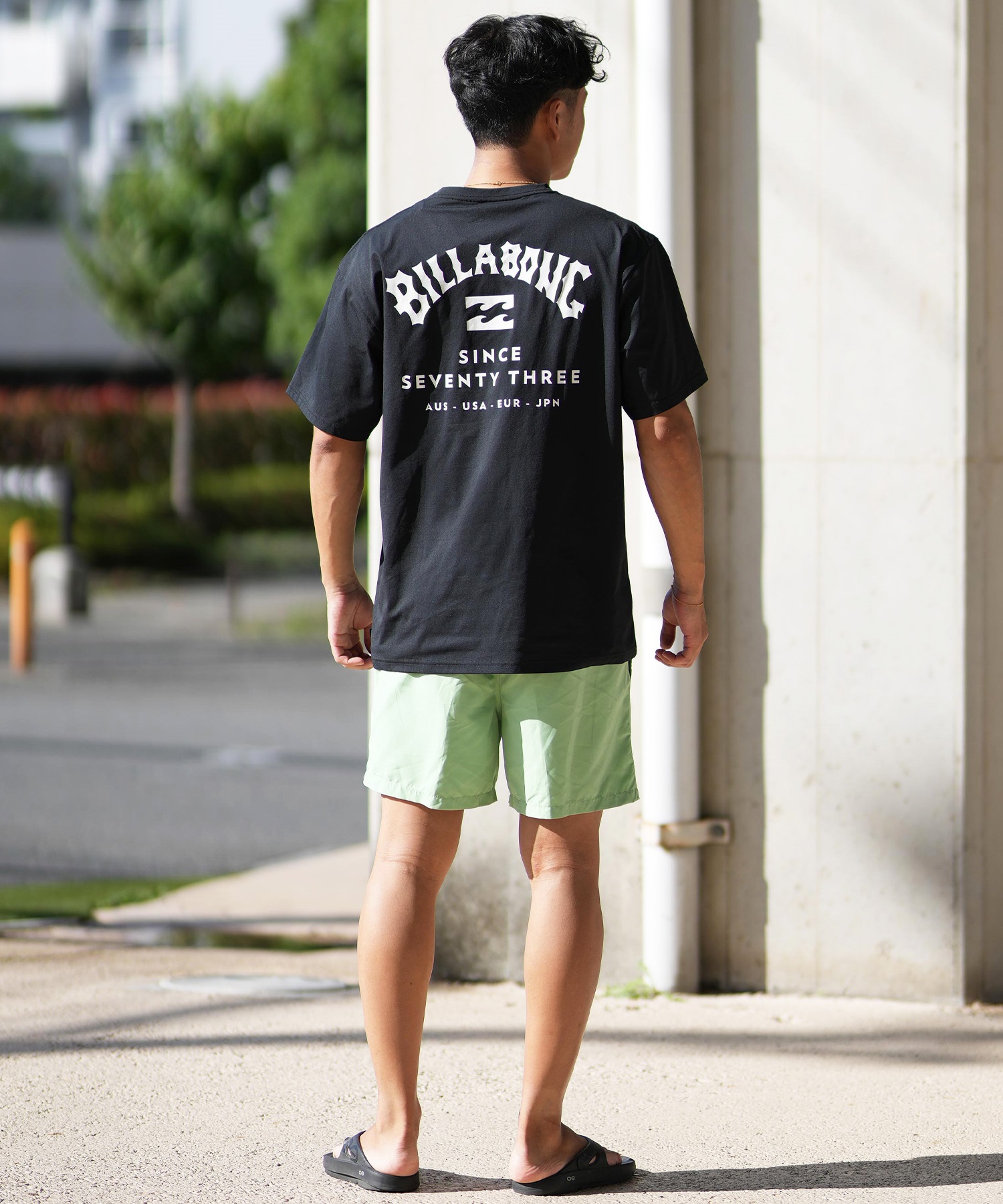 BILLABONG ビラボン ラッシュガード 半袖 メンズ Tシャツ バックプリント 水陸両用 UVカット SURF FLEX TEE BF011-858(WHT-M)
