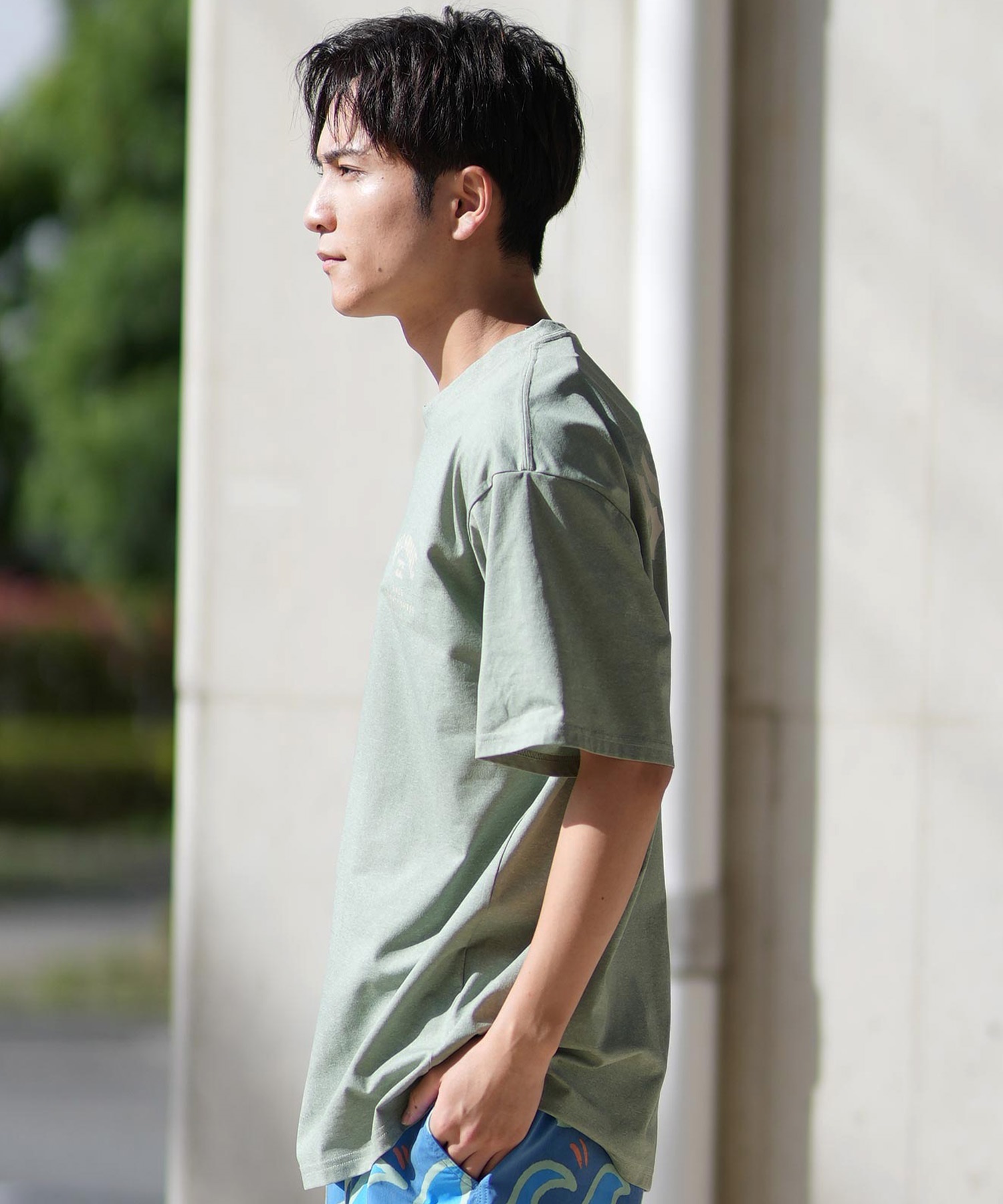 BILLABONG ビラボン ラッシュガード 半袖 メンズ Tシャツ バックプリント 水陸両用 UVカット SURF FLEX TEE BF011-858(WHT-M)