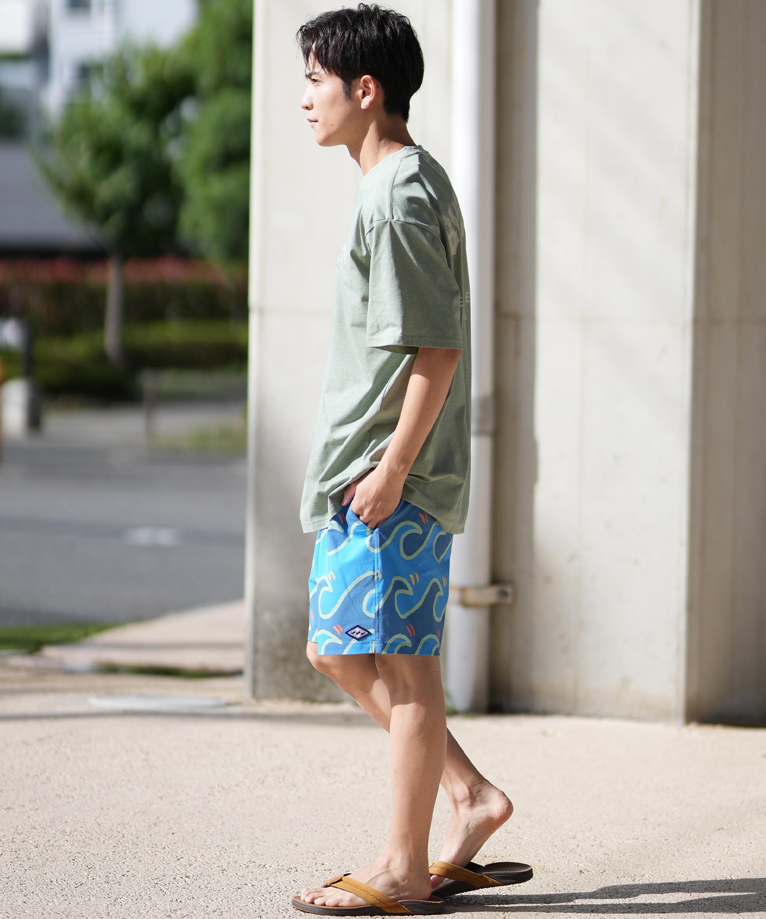 BILLABONG ビラボン ラッシュガード 半袖 メンズ Tシャツ バックプリント 水陸両用 UVカット SURF FLEX TEE BF011-858(WHT-M)