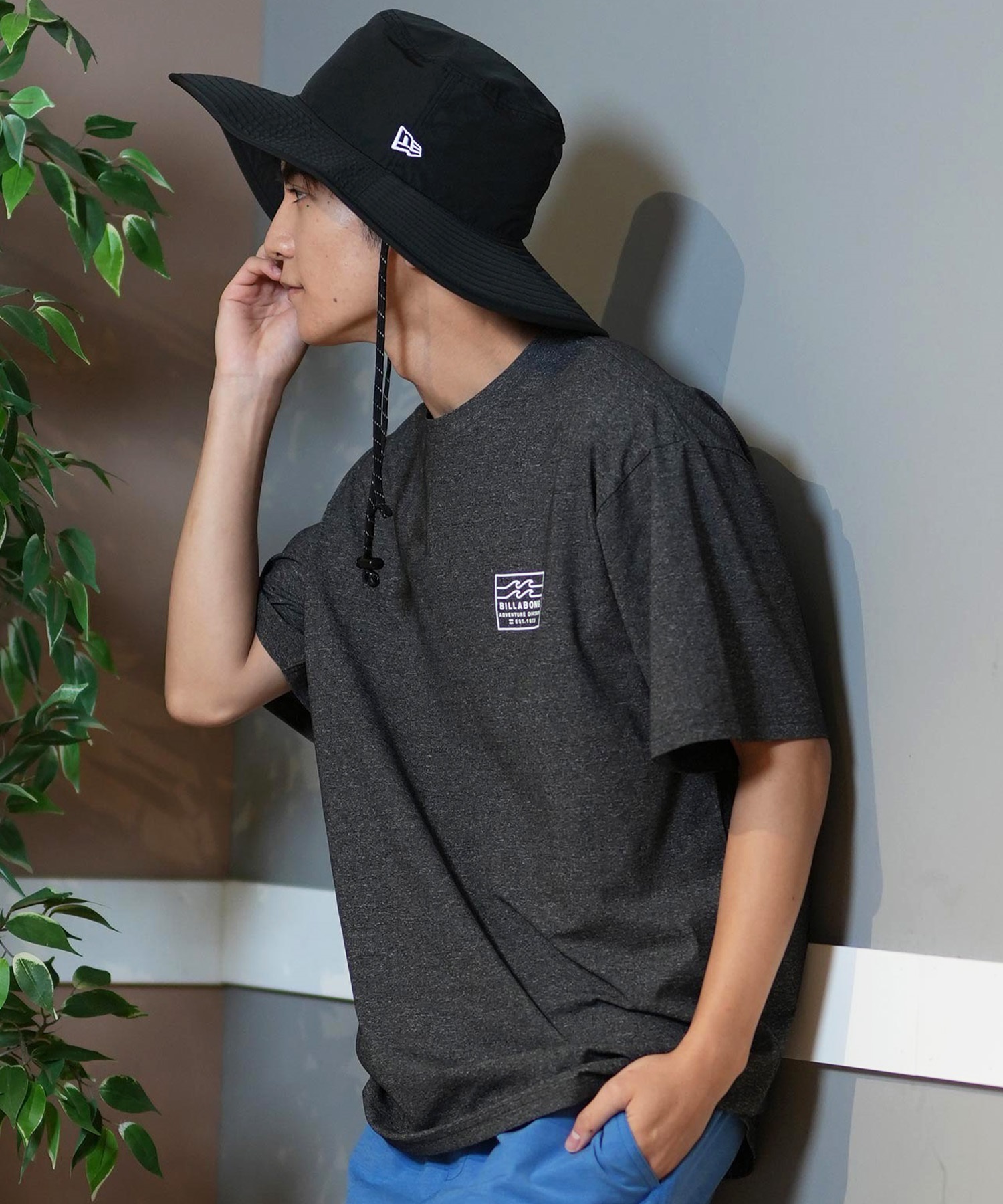 BILLABONG ビラボン ラッシュガード メンズ 半袖 Tシャツ バックプリント 水陸両用 UVカット BF011-859(WHT-M)