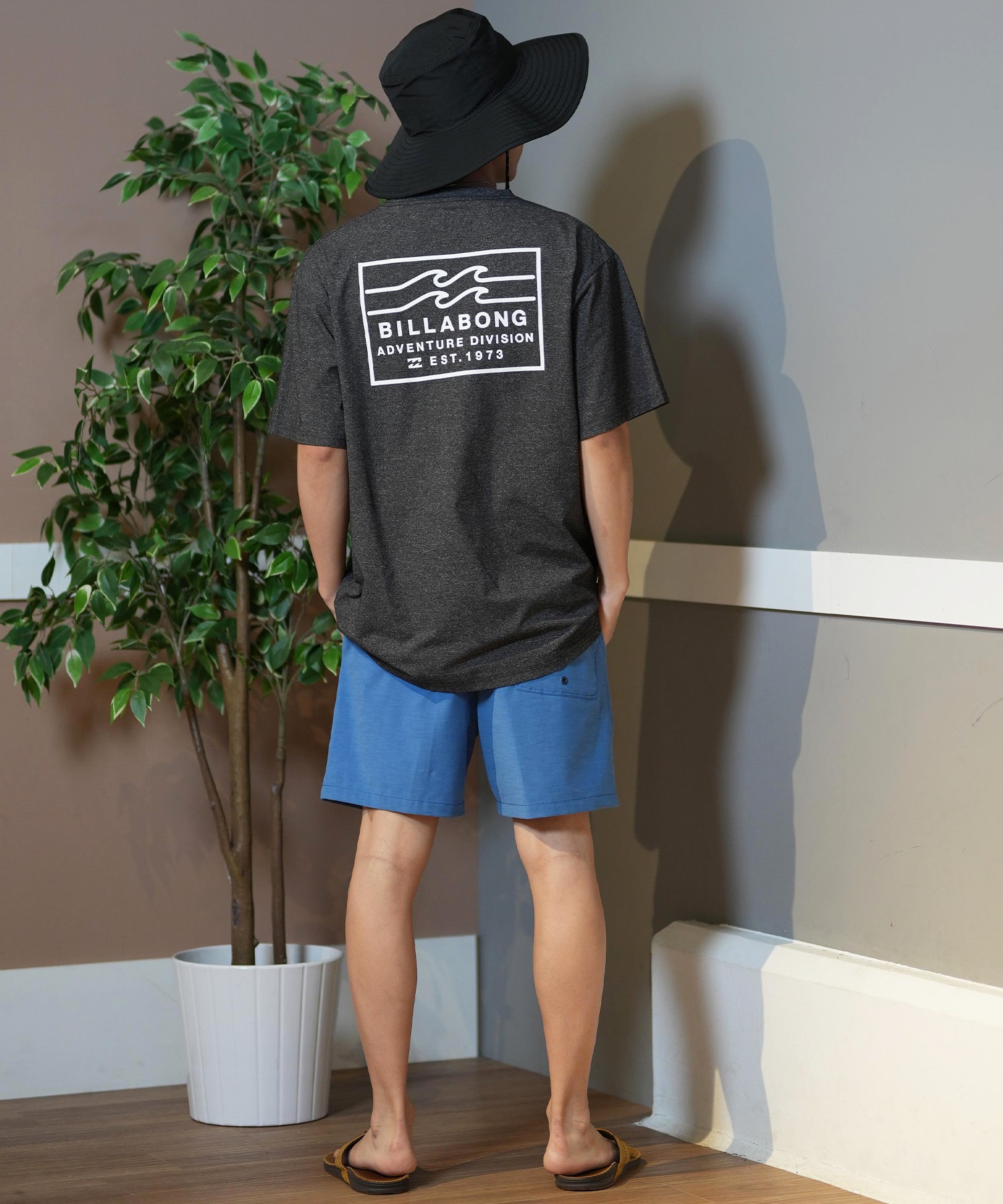 BILLABONG ビラボン ラッシュガード メンズ 半袖 Tシャツ バックプリント 水陸両用 UVカット BF011-859(WHT-M)