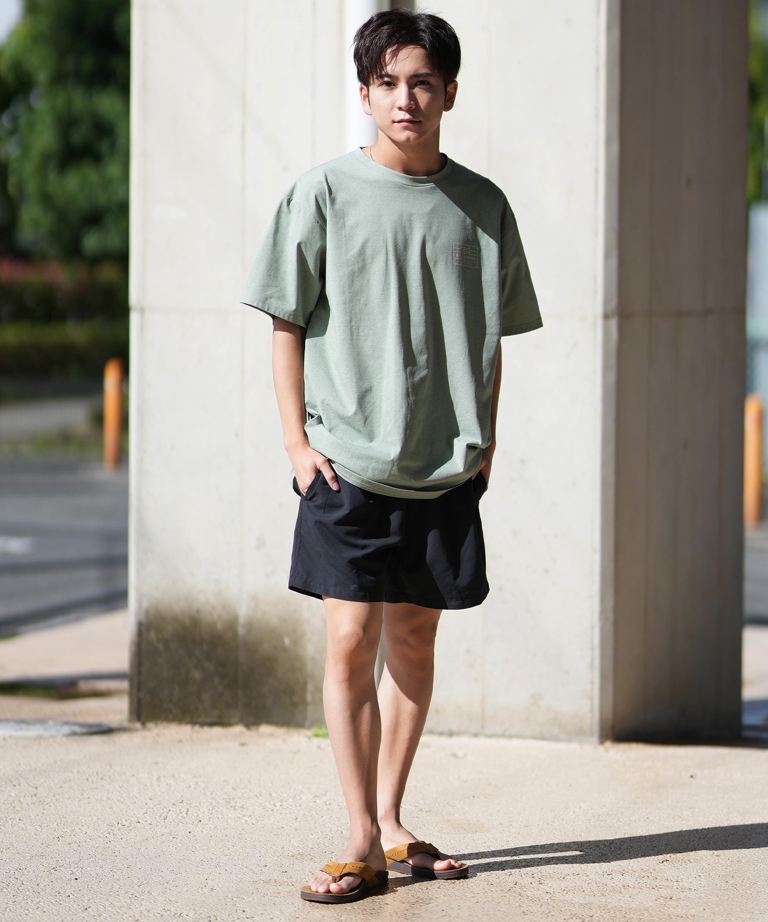 BILLABONG ビラボン ラッシュガード メンズ 半袖 Tシャツ バックプリント 水陸両用 UVカット BF011-859(WHT-M)