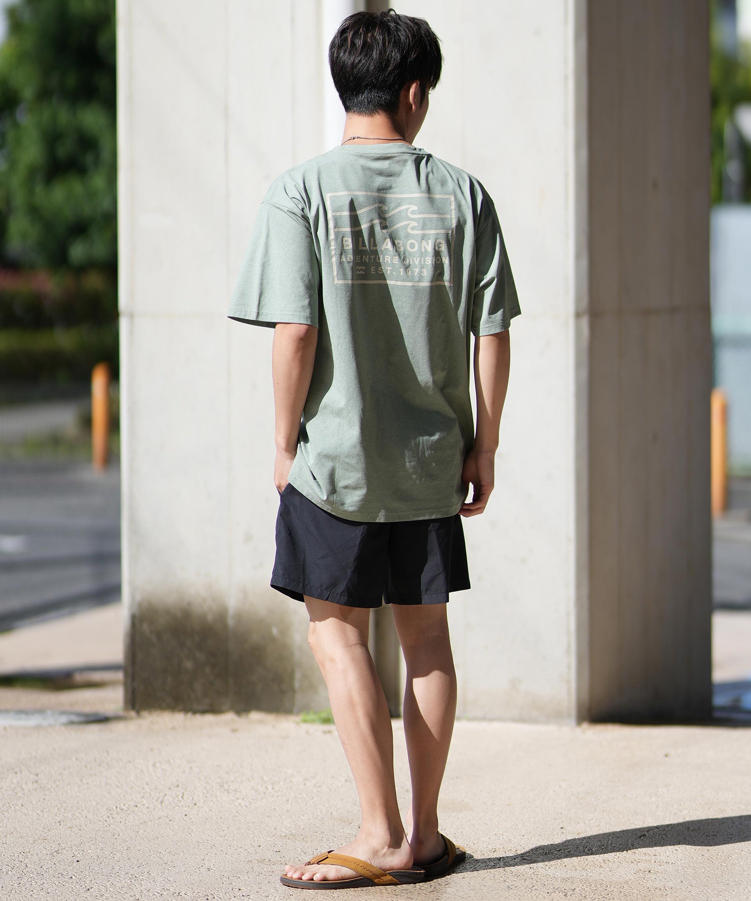 BILLABONG ビラボン ラッシュガード メンズ 半袖 Tシャツ バックプリント 水陸両用 UVカット BF011-859(WHT-M)