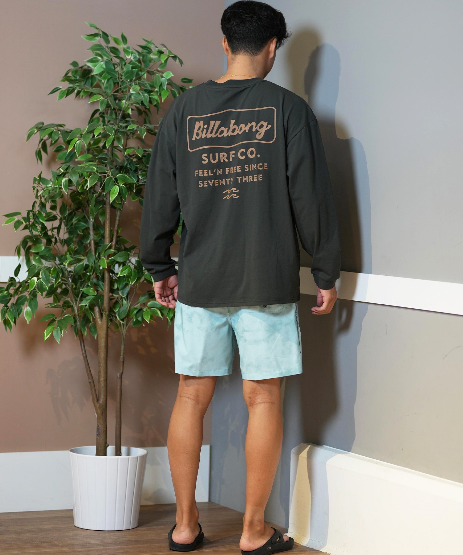 ノーガード戦法 BILLABONG ビラボン ラッシュガード メンズ 長袖 Tシャツ ロンT