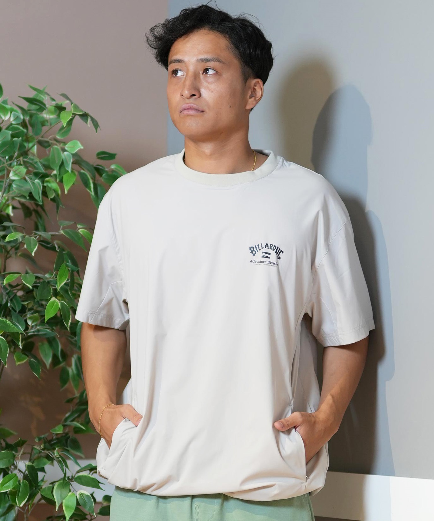 BILLABONG ビラボン ラッシュガード 半袖 メンズ Tシャツ バックプリント 水陸両用 UVカット UTILITY TEE BF011-866(BLK-M)