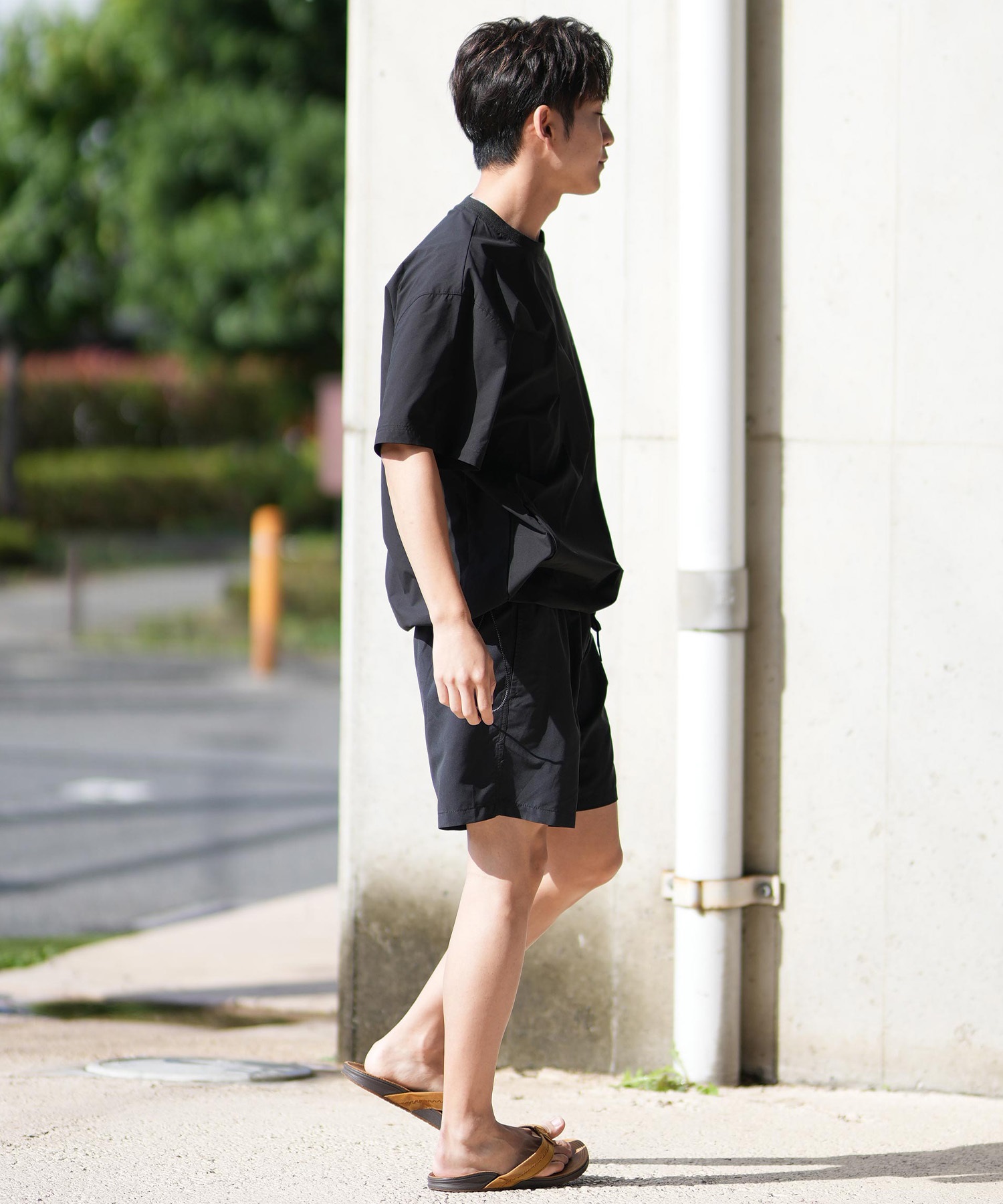 BILLABONG ビラボン ラッシュガード 半袖 メンズ Tシャツ バックプリント 水陸両用 UVカット UTILITY TEE BF011-866(BLK-M)