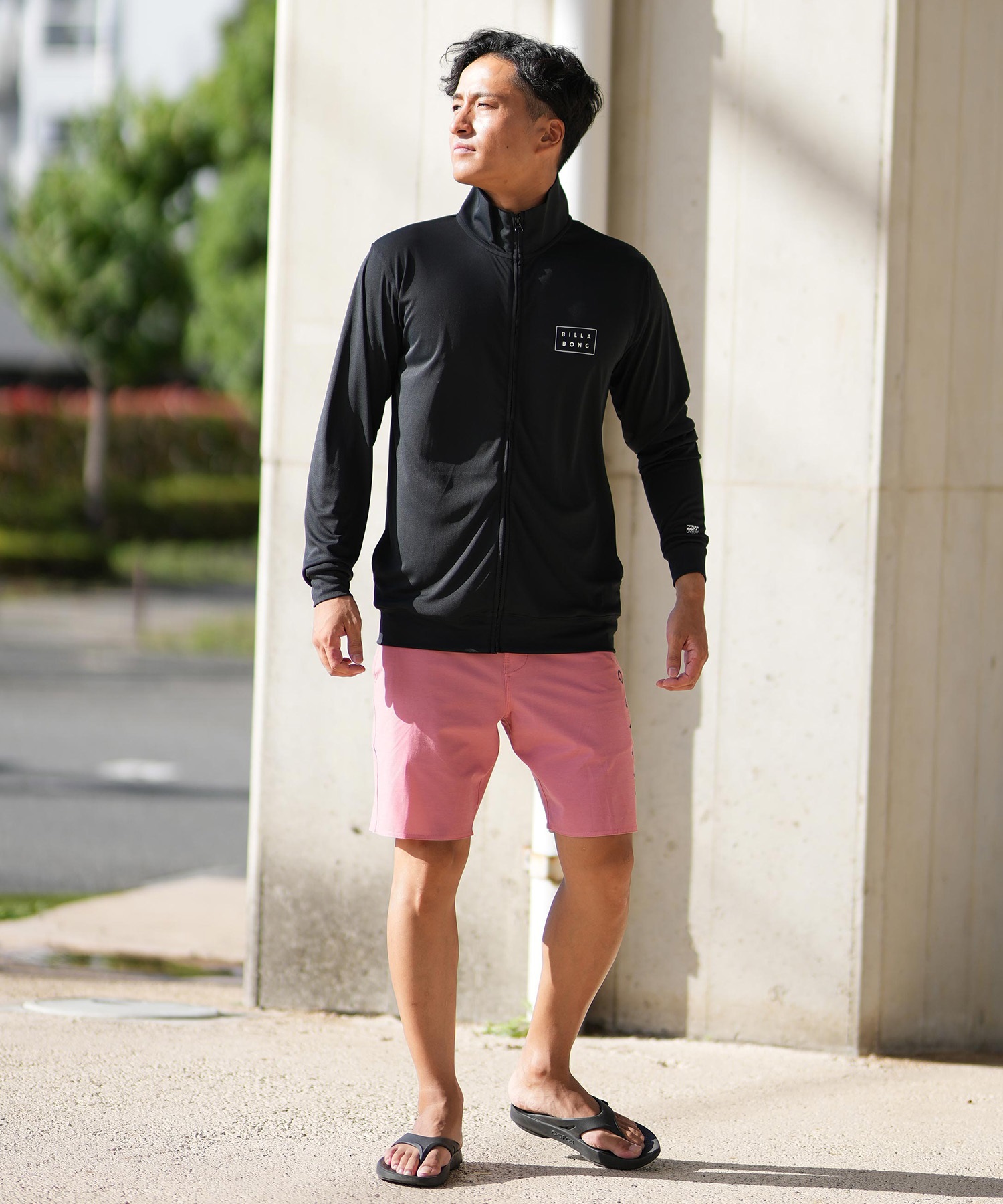 BILLABONG - ビラボン RASH ジップ フード ラッシュガード SML 青 水着 海 上着 BILLABONG ラッシュガード 「BILLABONG/ビラボン」24SS RASH ZIP