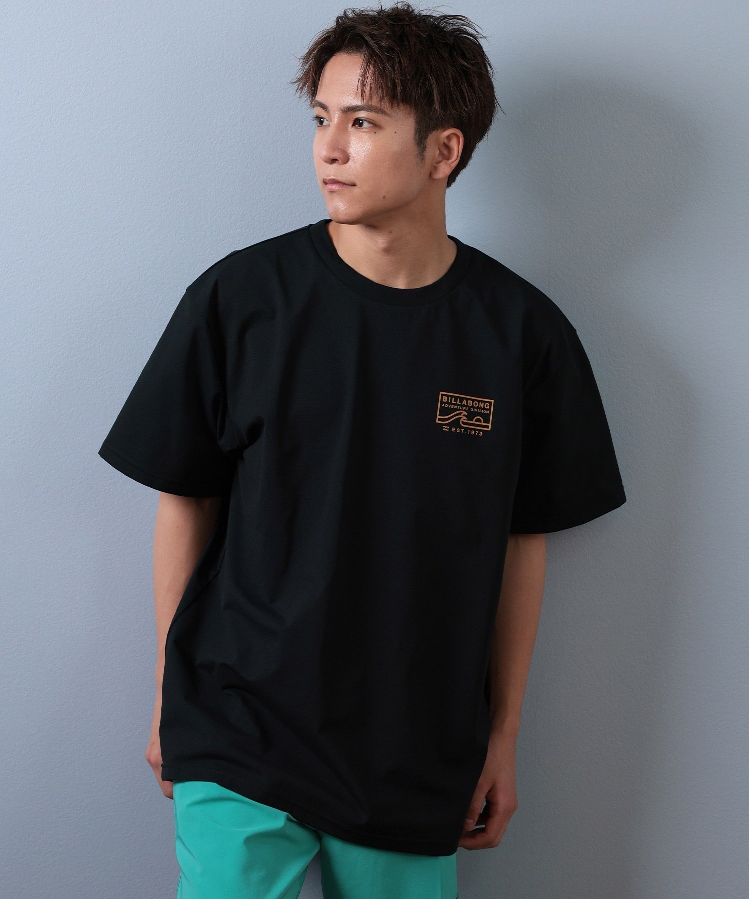 BILLABONG ビラボン 水着 ラッシュガード 半袖 Tシャツ メンズ 水陸両用 吸水速乾 UVカット BF01A-857(BLK-M)