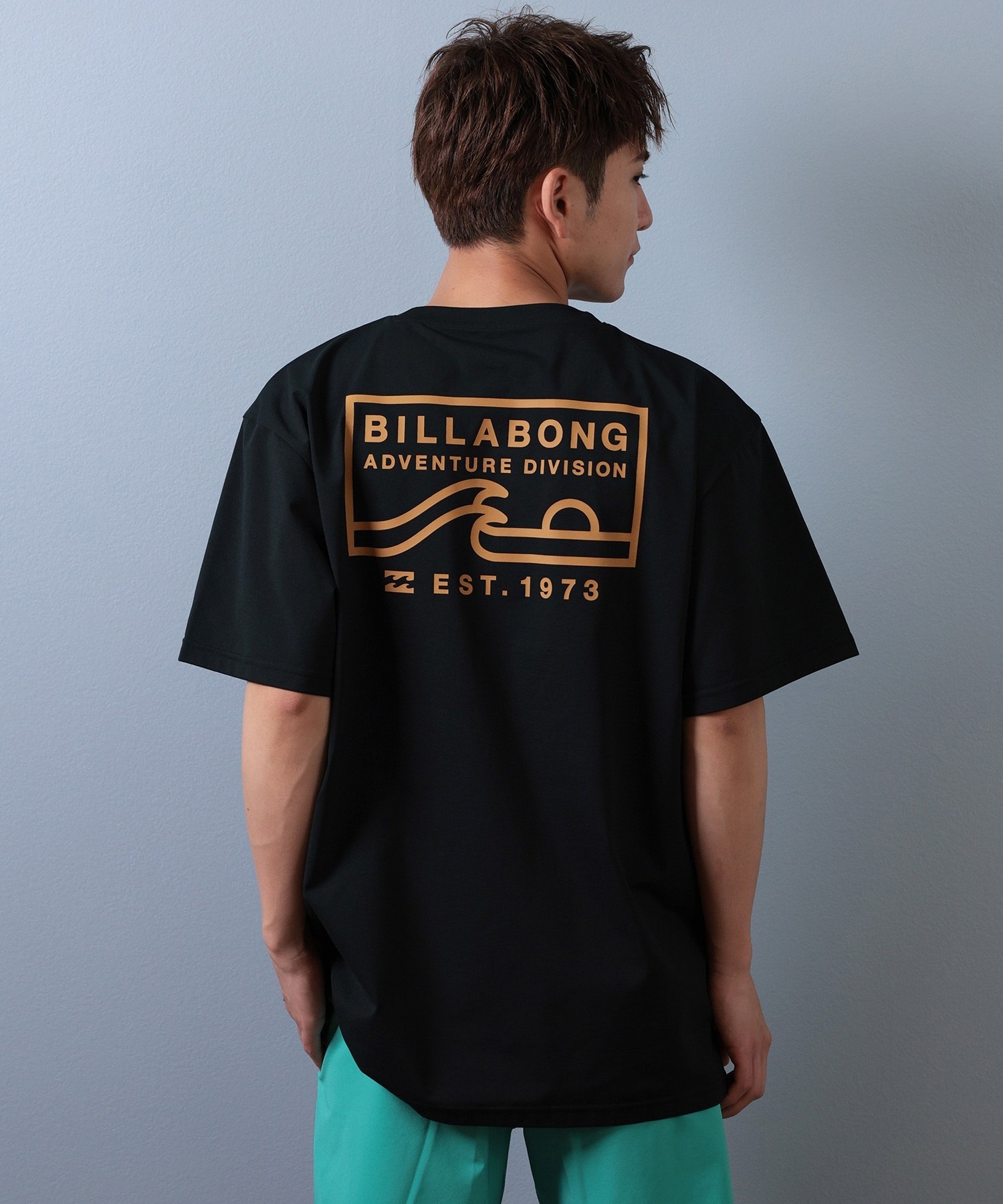 BILLABONG ビラボン 水着 ラッシュガード 半袖 Tシャツ メンズ 水陸両用 吸水速乾 UVカット BF01A-857(BLK-M)