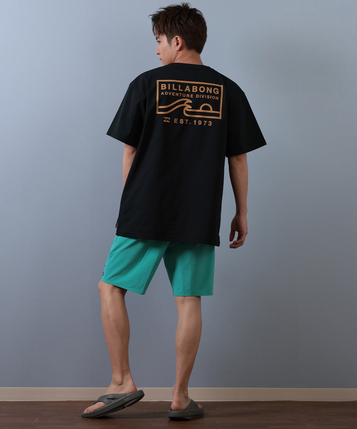 BILLABONG ビラボン 水着 ラッシュガード 半袖 Tシャツ メンズ 水陸両用 吸水速乾 UVカット BF01A-857(BLK-M)