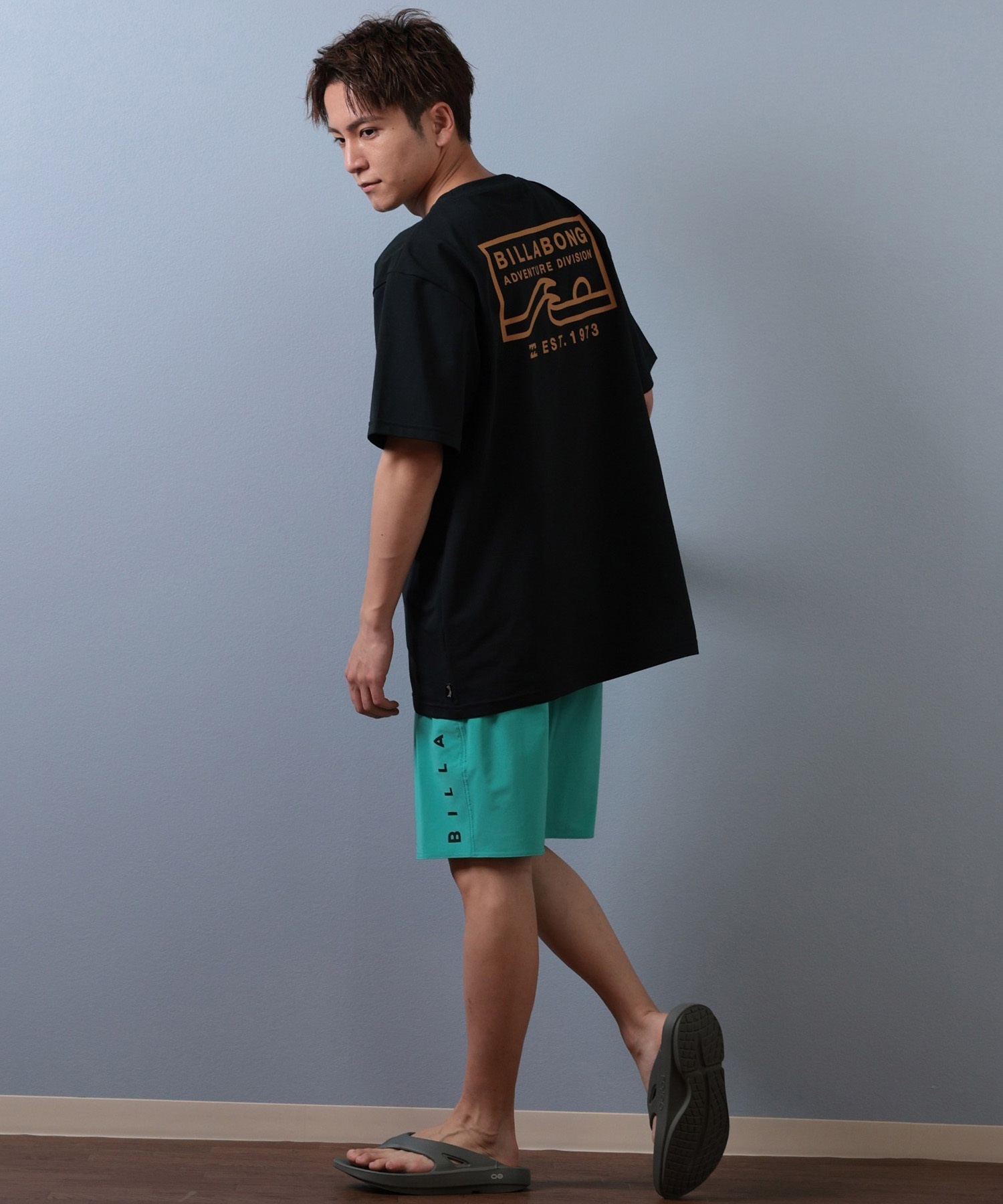 BILLABONG ビラボン 水着 ラッシュガード 半袖 Tシャツ メンズ 水陸両用 吸水速乾 UVカット BF01A-857(BLK-M)